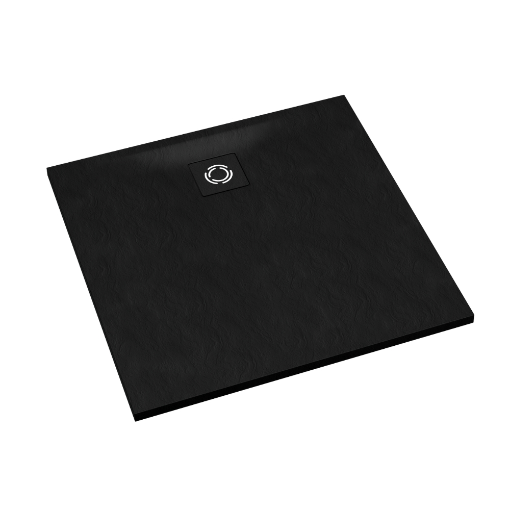 Schedline Magnific Black Stone Quadratische Duschwanne mit Abdeckung 90x90 cm schwarz 3SP.M1K-9090/C/ST-M9/C/ST