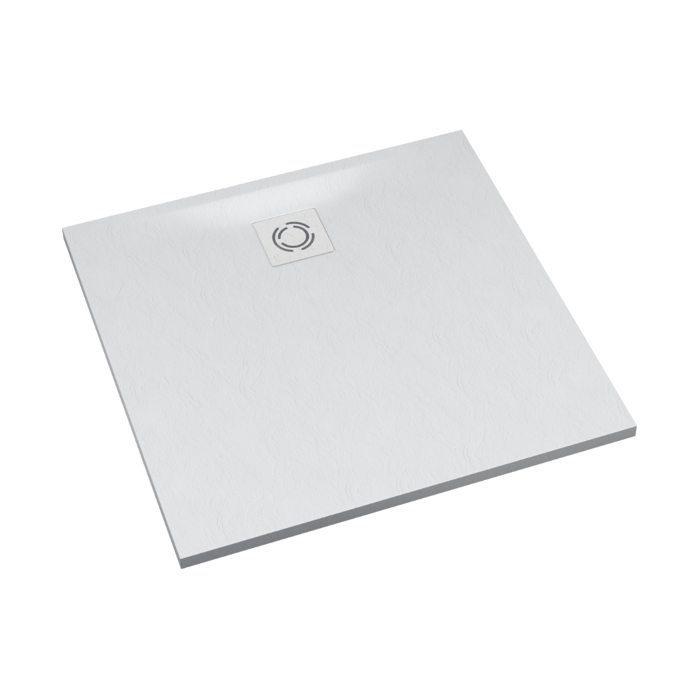 Schedline Magnific White Stone Quadratische Duschwanne mit Abdeckung 90x90 cm weiß 3SP.M1K-9090/B/ST-M9/B/ST