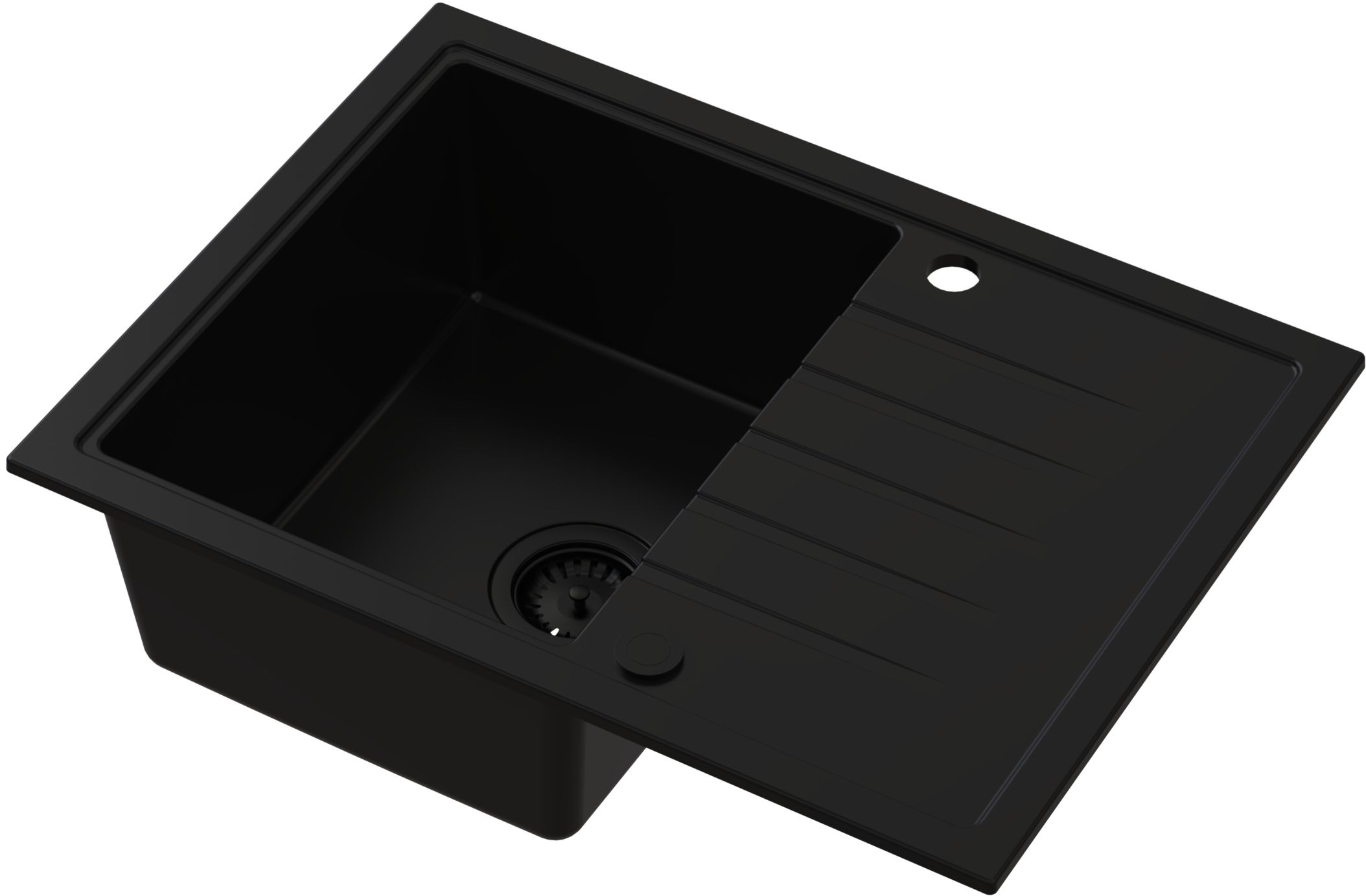 Ruvetti Axel Granitspüle 68x49.5 cm schwarz 3001AX_FB140_W