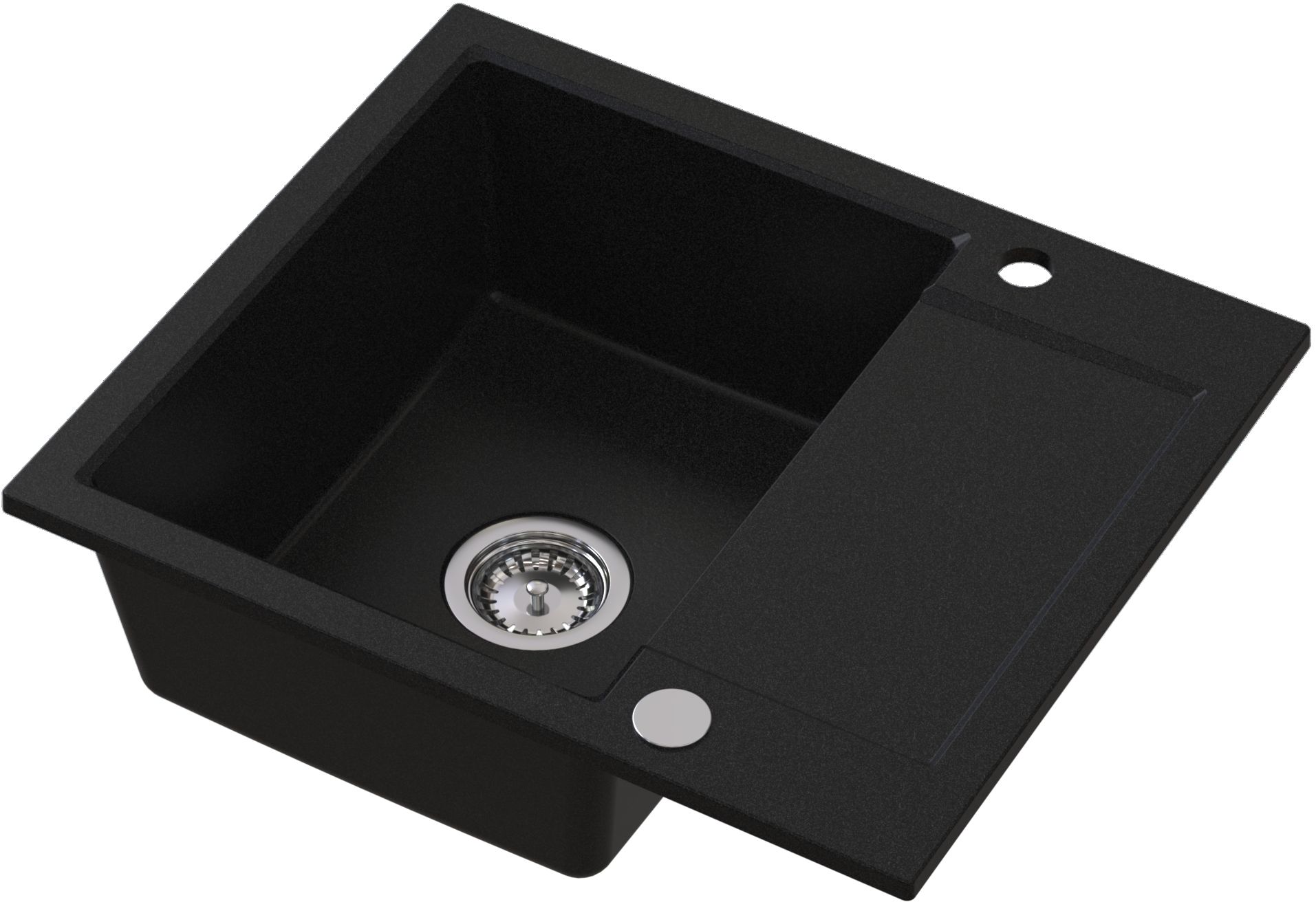 Ruvetti Signum Granitspüle 59x50 cm schwarz 3001S_BC120_W