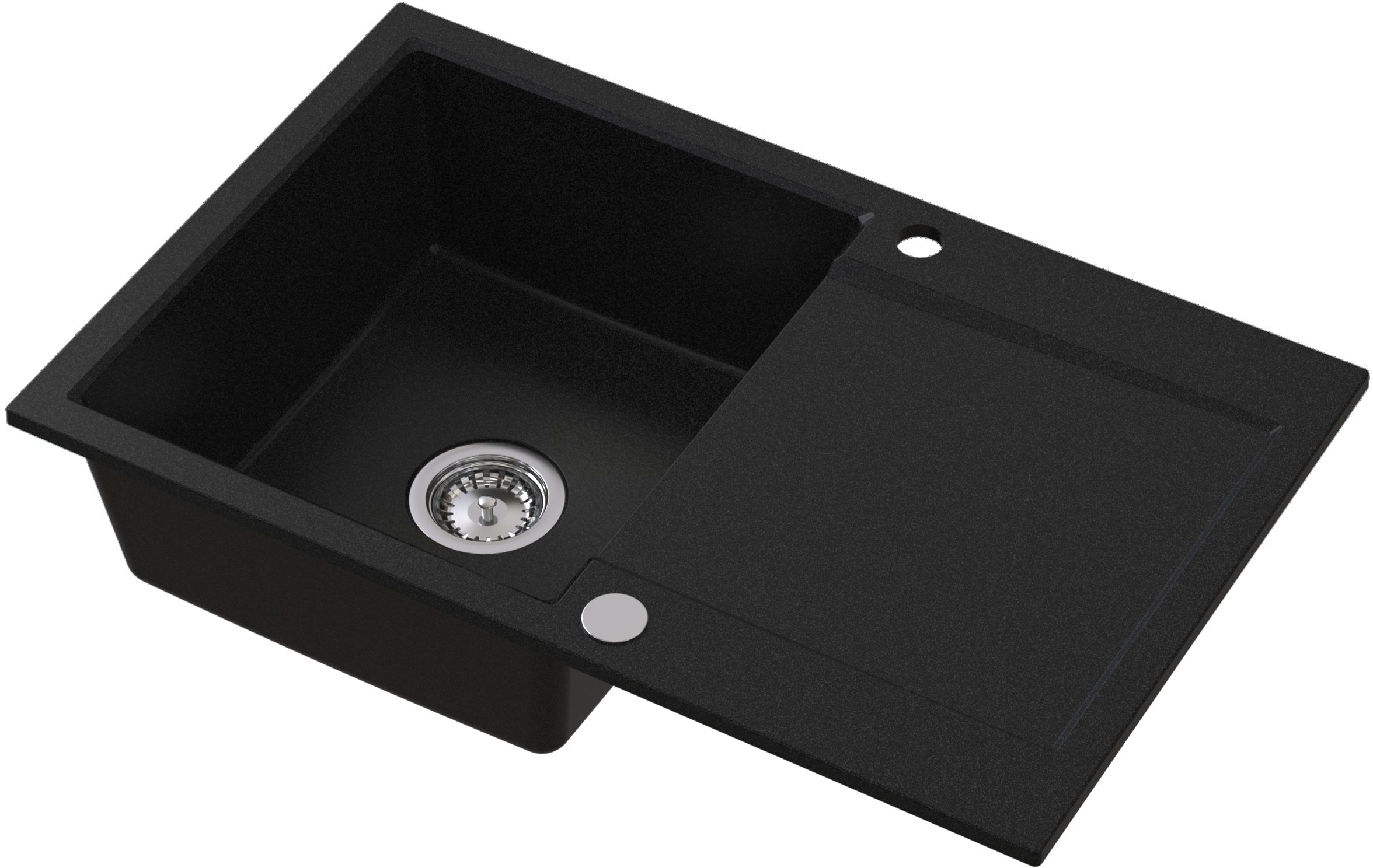 Ruvetti Signum Granitspüle 79x50 cm schwarz 3001S_BC160_W