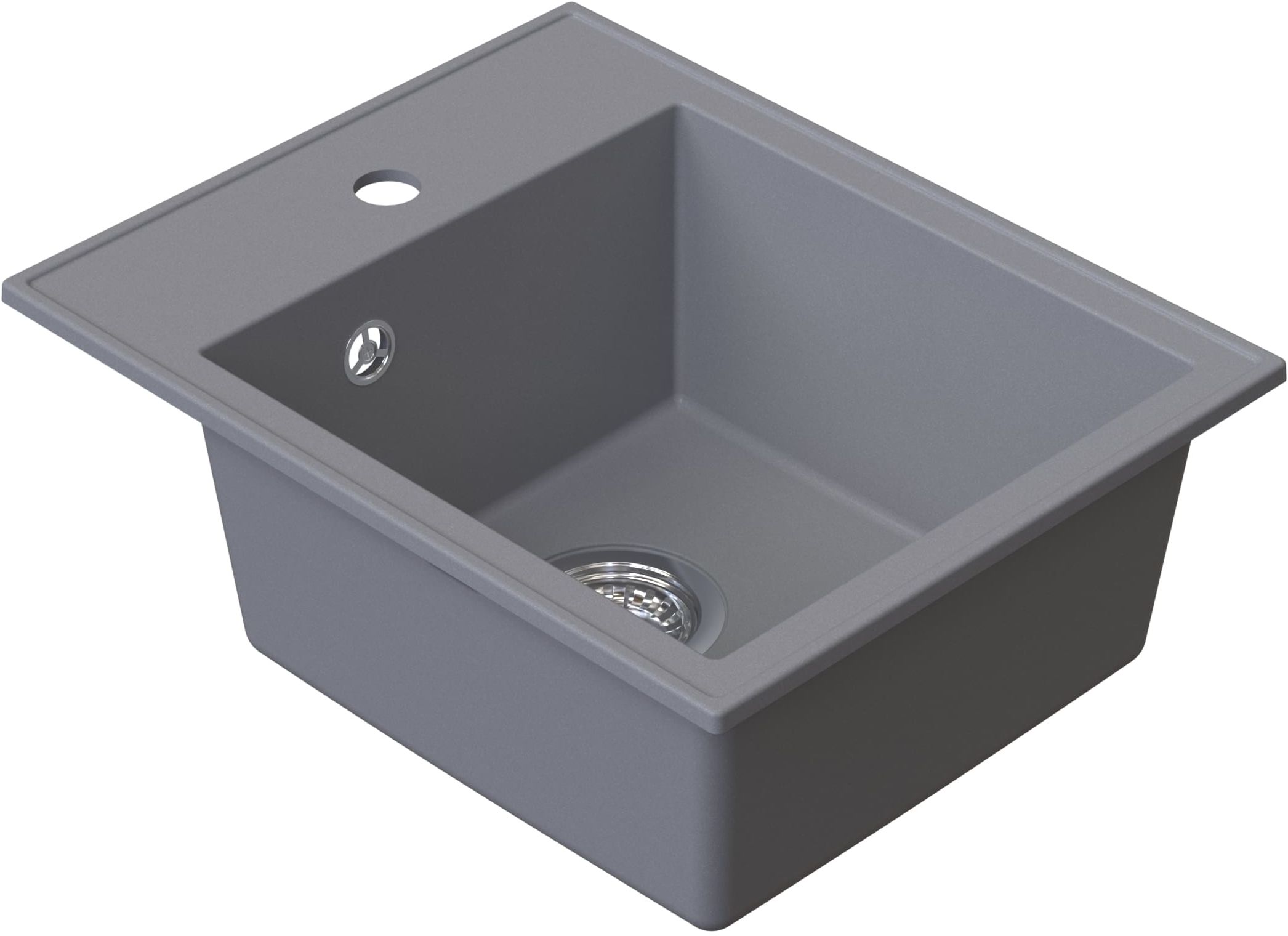 Ruvetti Pino Granitspüle 50x40 cm grau/graphit/onyx 3001PI_GR40_W