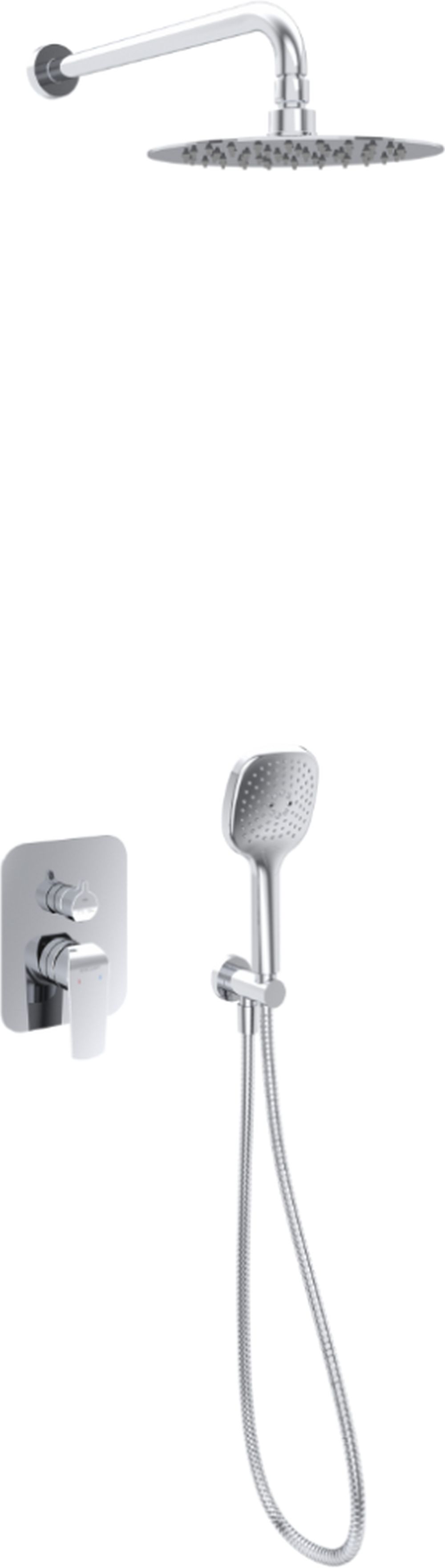 Excellent Clever 2.0 Badewannen- und Duschset Unterputz mit Regenbrause chrom AREX.SET.4147CR