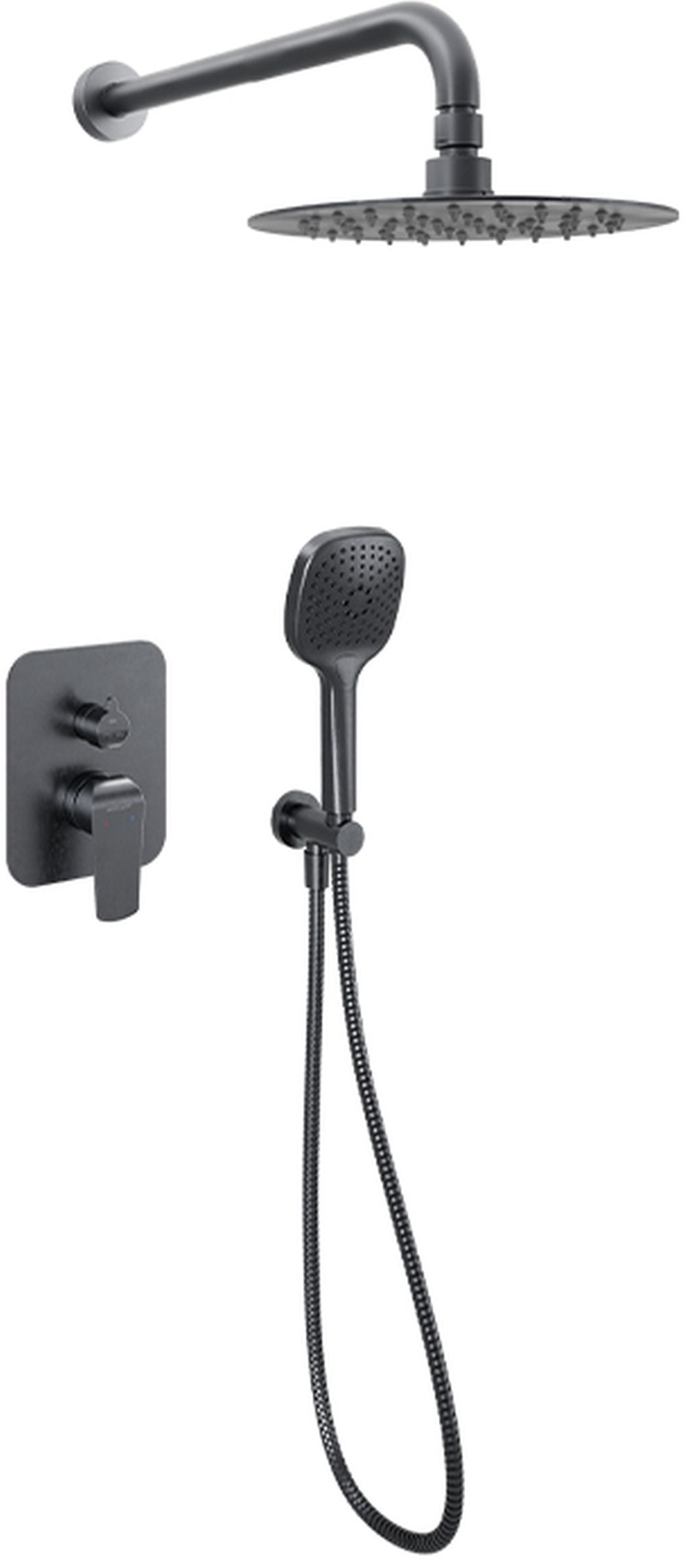 Excellent Clever 2.0 Duschset Unterputz mit Regenbrause graphit AREX.SET.4147AB