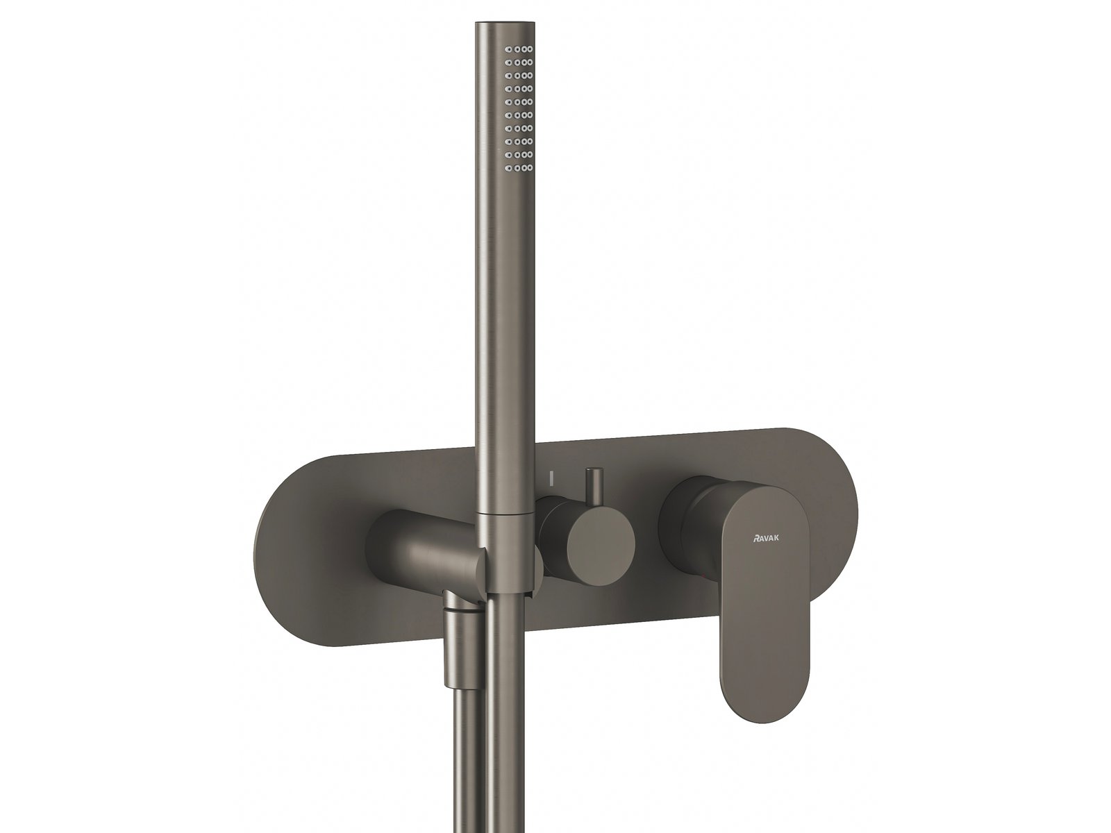 Ravak Eleganta Badewannen- und Duscharmatur Unterputz mit Thermostat graphit X070333