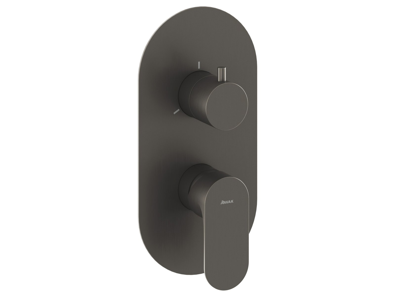 Ravak Eleganta Badewannen- und Duscharmatur Unterputz mit Thermostat graphit X070334