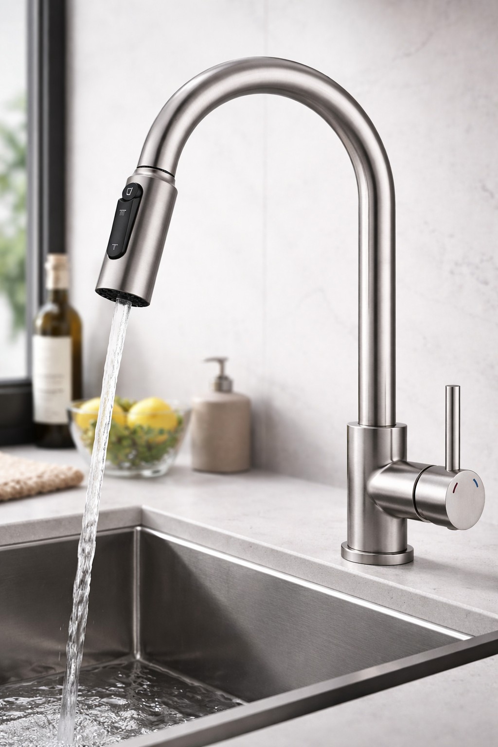 Ruvetti Camellia Wasserhahn mit Wasserfilter Stehend edelstahl 1004BS