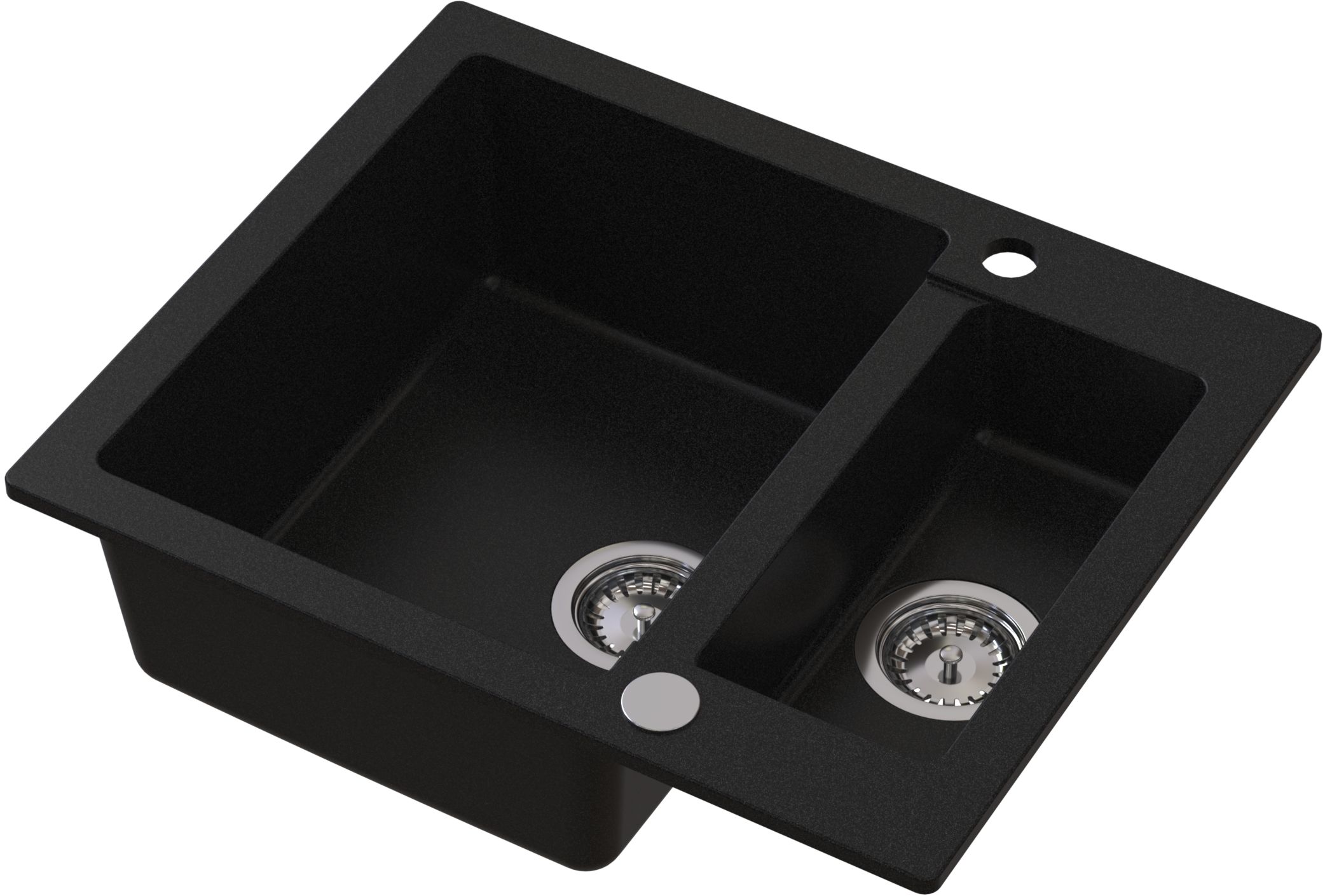 Ruvetti Signum Granitspüle 60.5x49.5 cm schwarz 3001S_BC1520_W
