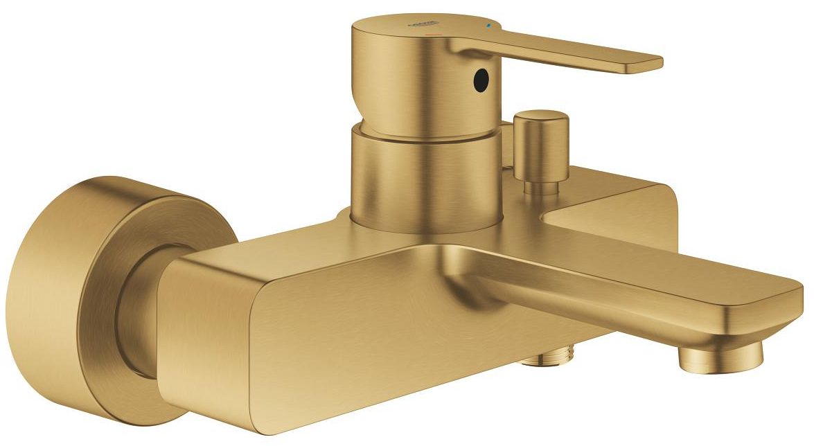 Grohe Lineare Badewannen- und Duscharmatur Wandmontage Brushed Cool Sunrise 33849GN1