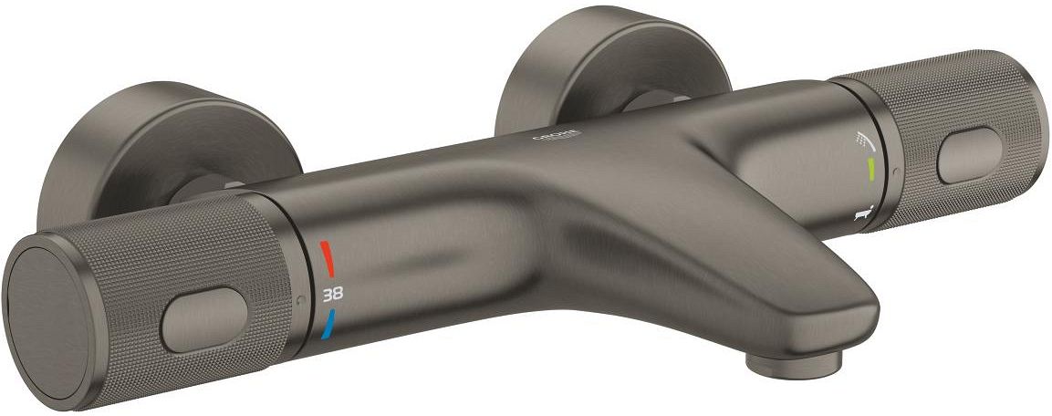 Grohe Precision Feel Badewannen- und Duscharmatur Wandmontage mit Thermostat Brushed Hard Graphite 34788AL0