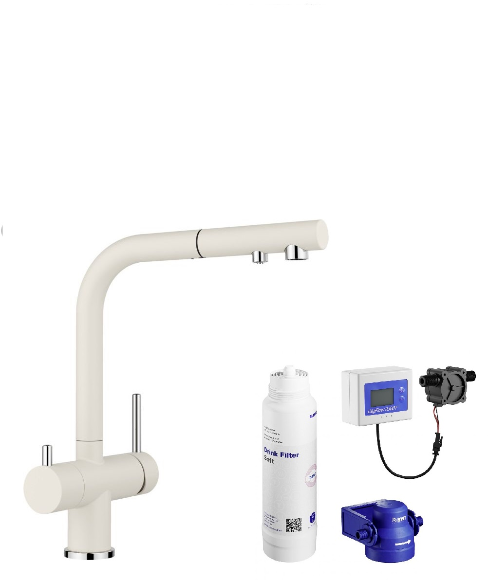 Set Küchenarmatur Blanco Fontas-S II 526947, Untertischfilter Blanco Soft 527453