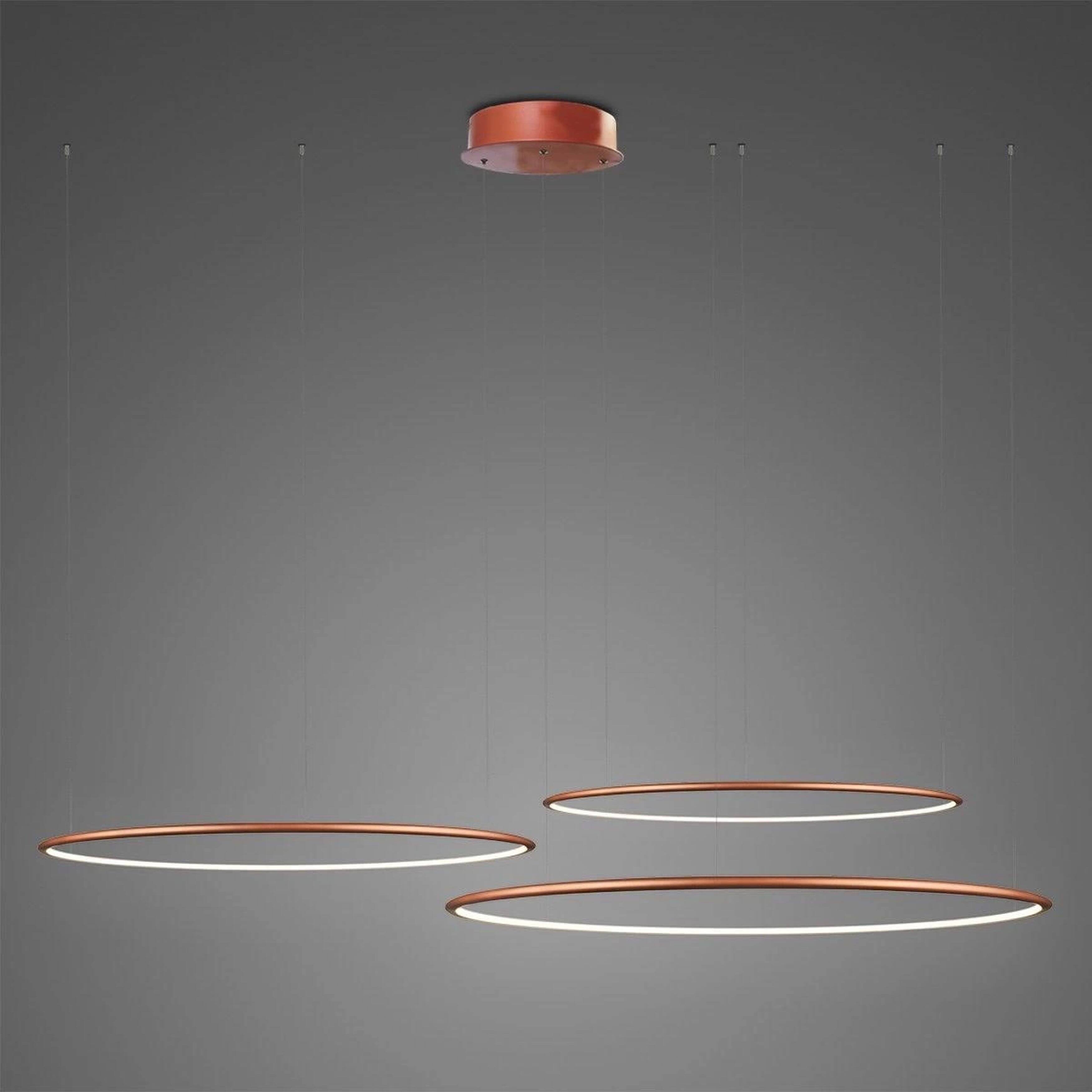 Altavola Design Ledowe Okręgi Pendelleuchte 3x68 W kupfer LA075/CO3_80_in_3k_copper_dimm