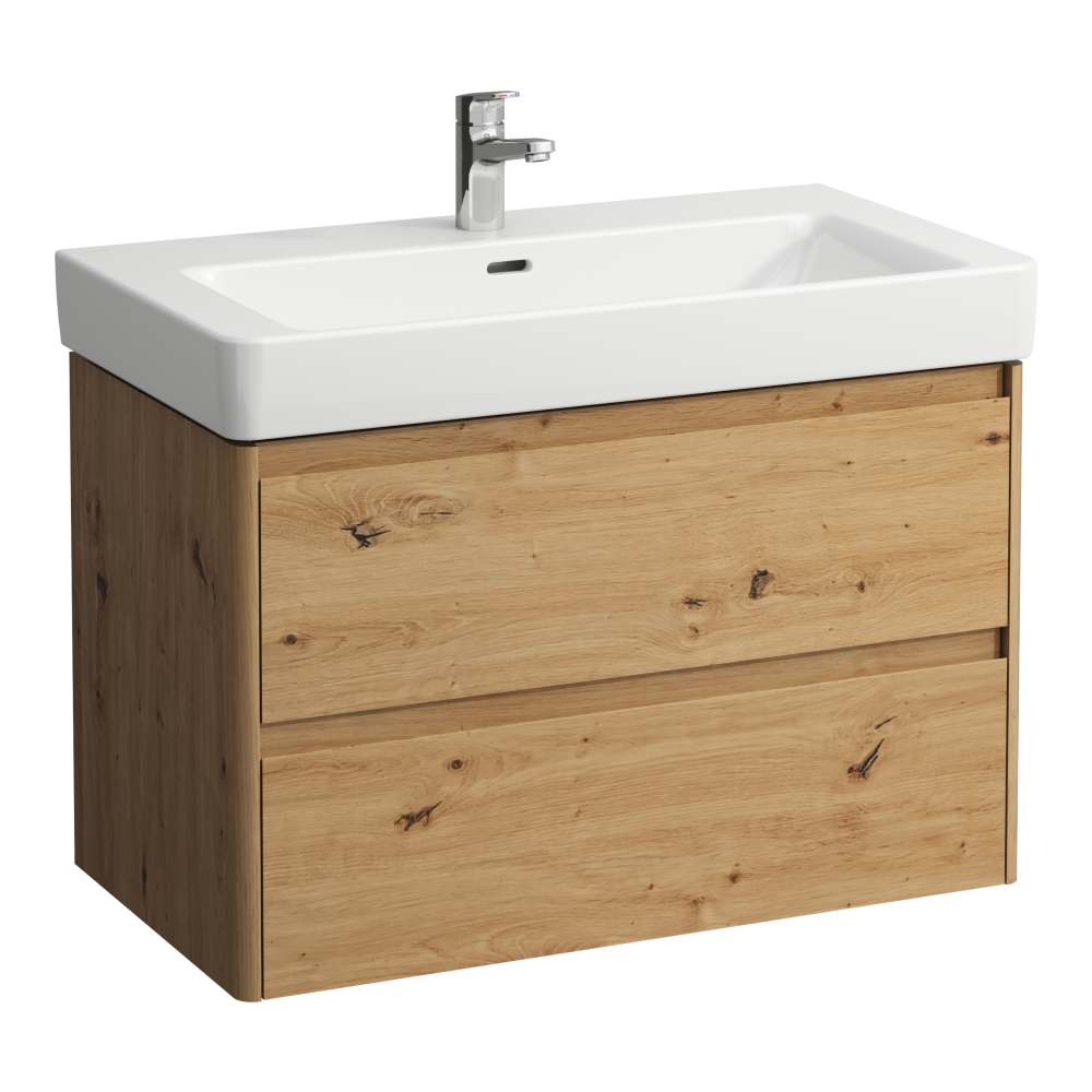 Laufen Base 2.0 Badschrank 82x44.5x51.5 cm Unterschrank hängend eiche H4113021082671