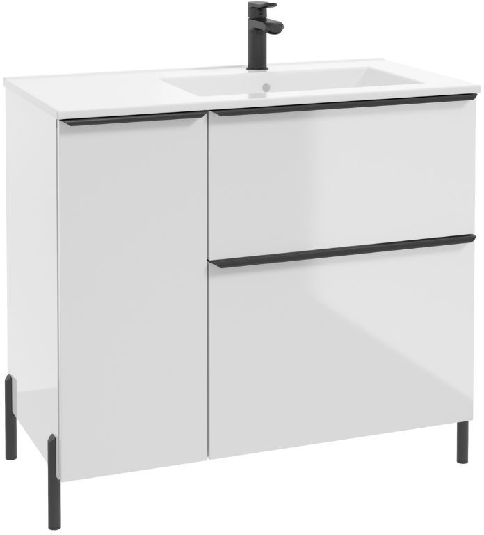 Defra Nino Unterschrank 90x45x70 cm Unterschrank stehend weiß 304-D-09006