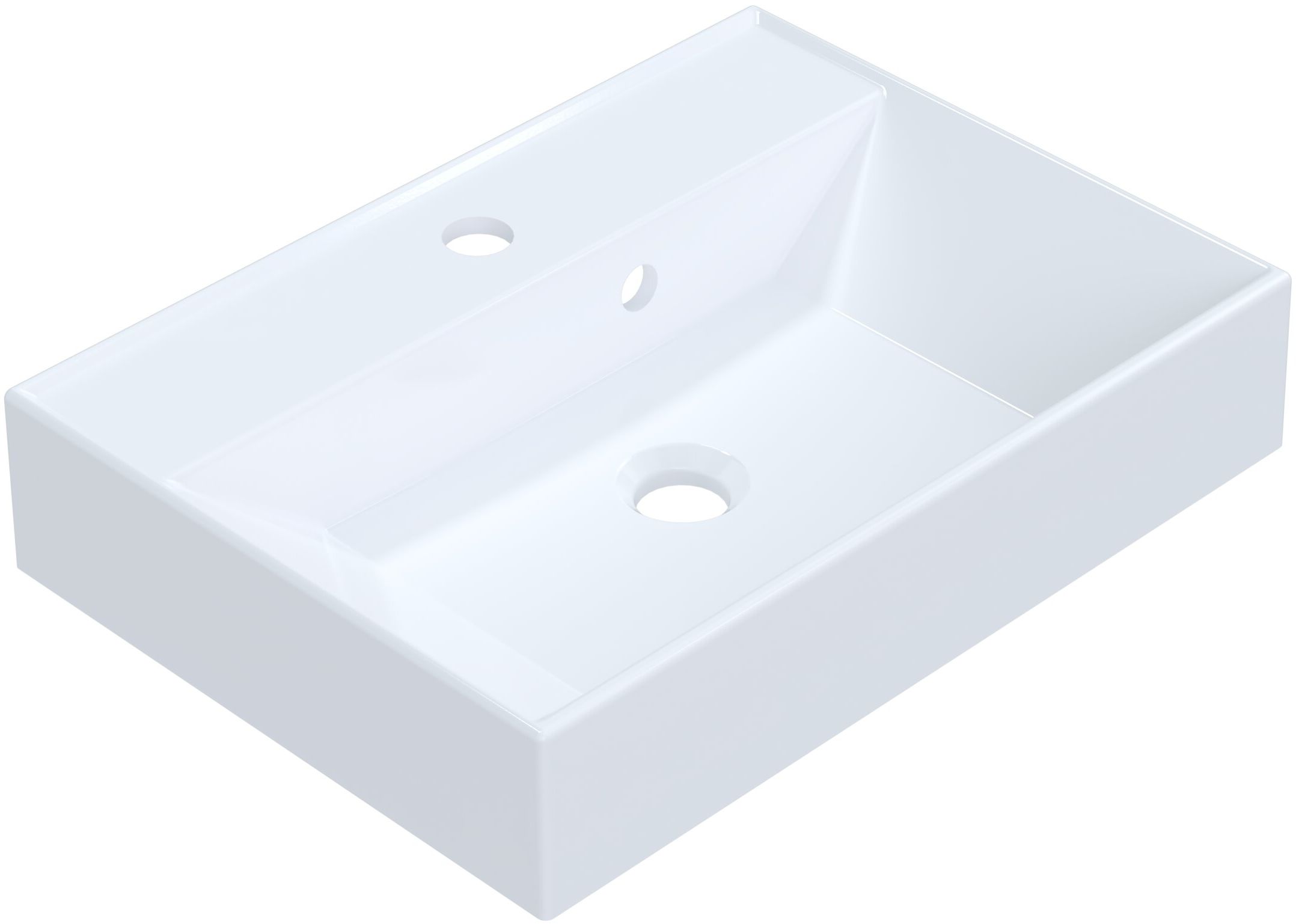 Ruvetti Cameron Waschbecken 50x35 cm rechteckig Aufsatzwaschbecken weiß DOL_CAM50