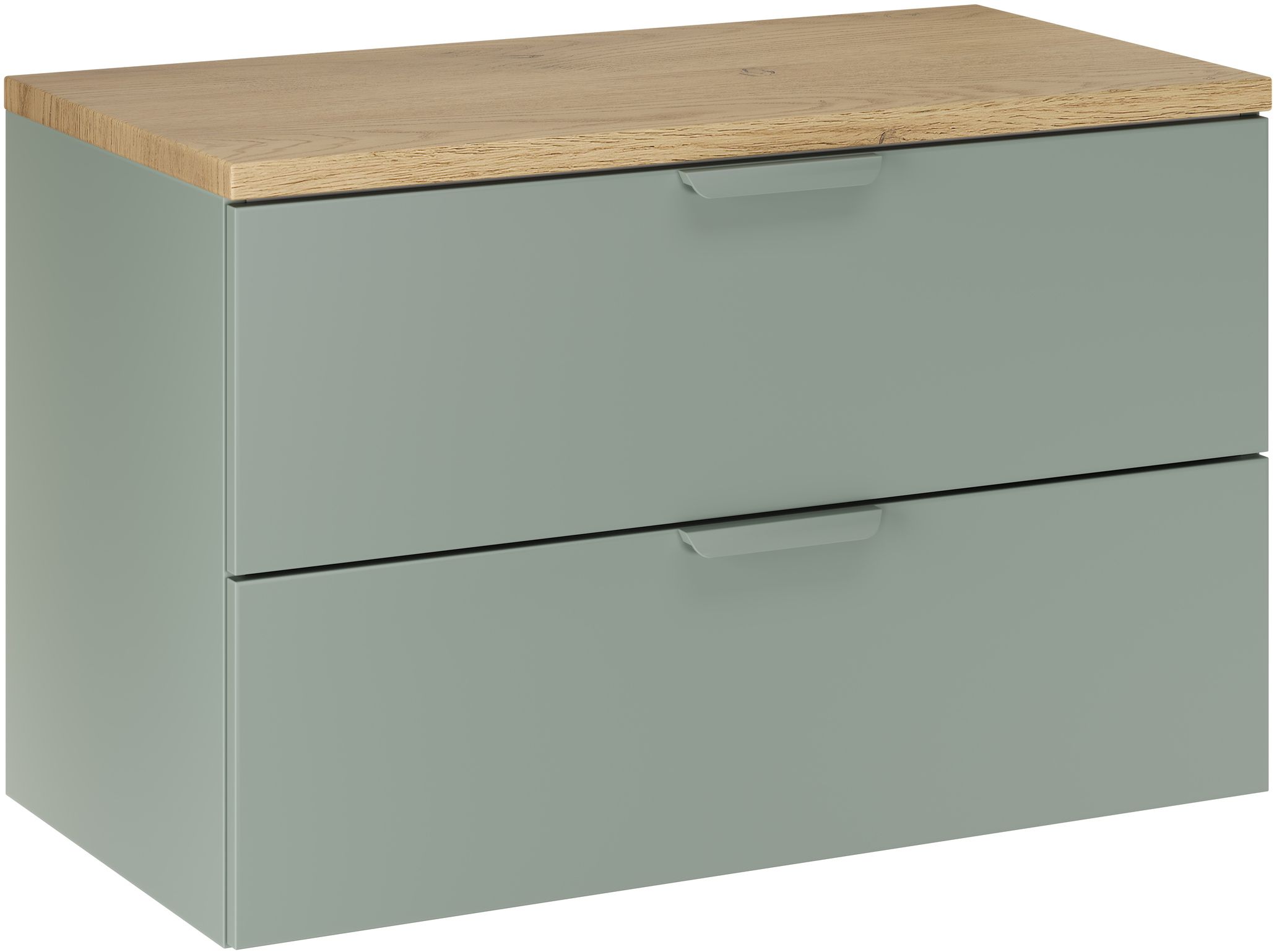 Set Unterschrank Comad Aster Green ASTER GREEN 82-80-46-2S, Naphtha-Arbeitsplatte Comad Nordic Cremona CREMONA 89-80-46 M