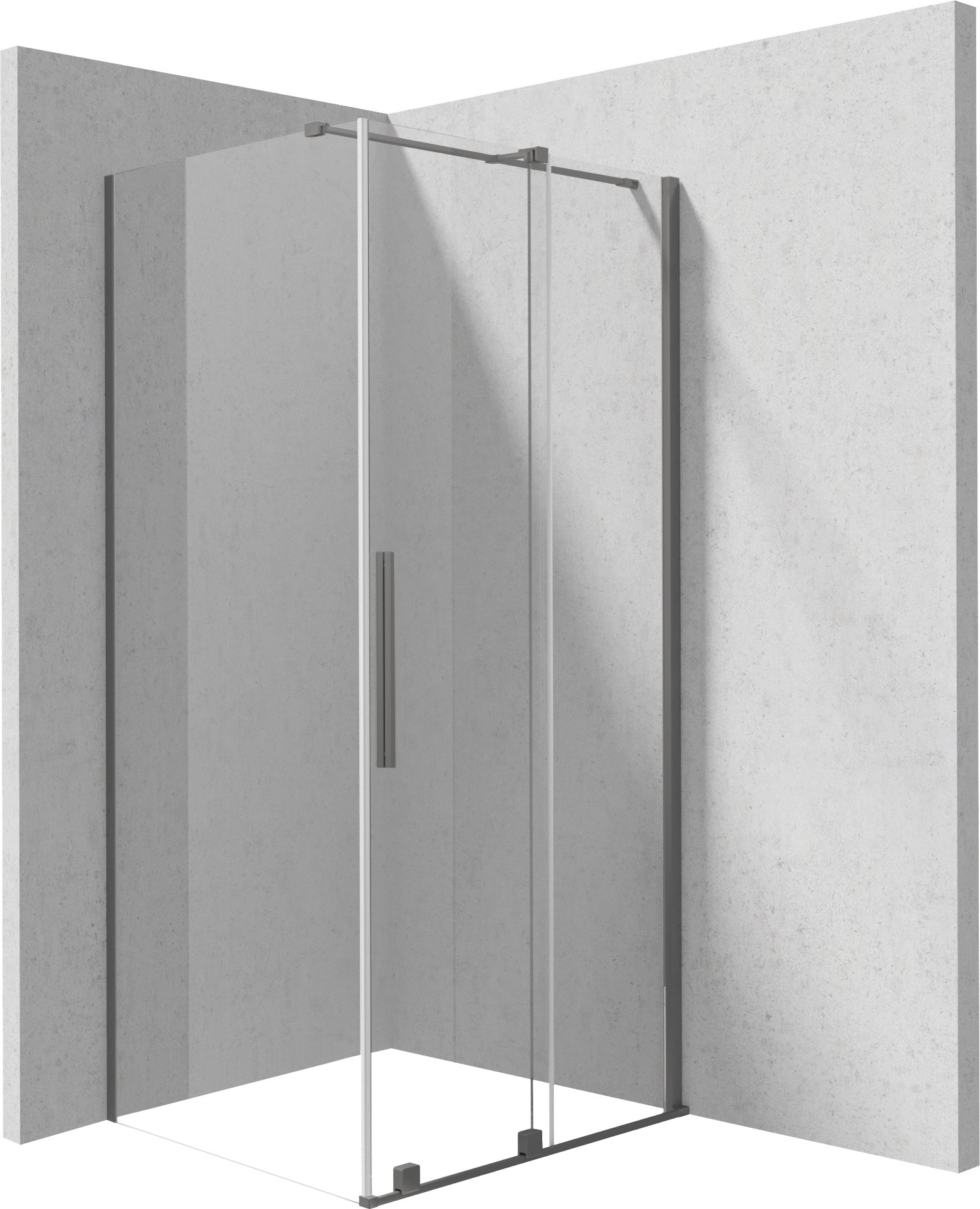 Deante Prizma Duschkabine 100x80 cm rechteckig Matte/durchsichtiges Glas KPNDP10S08
