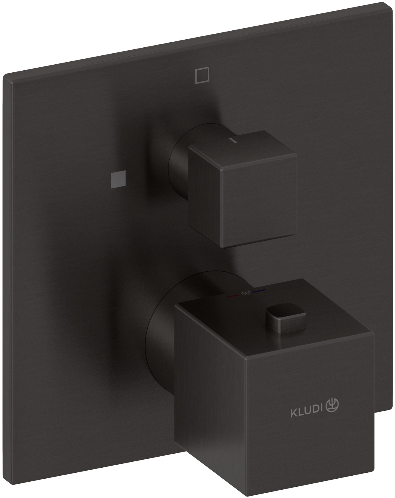 Kludi Decus Duscharmatur Unterputz mit Thermostat schwarz 54885N275