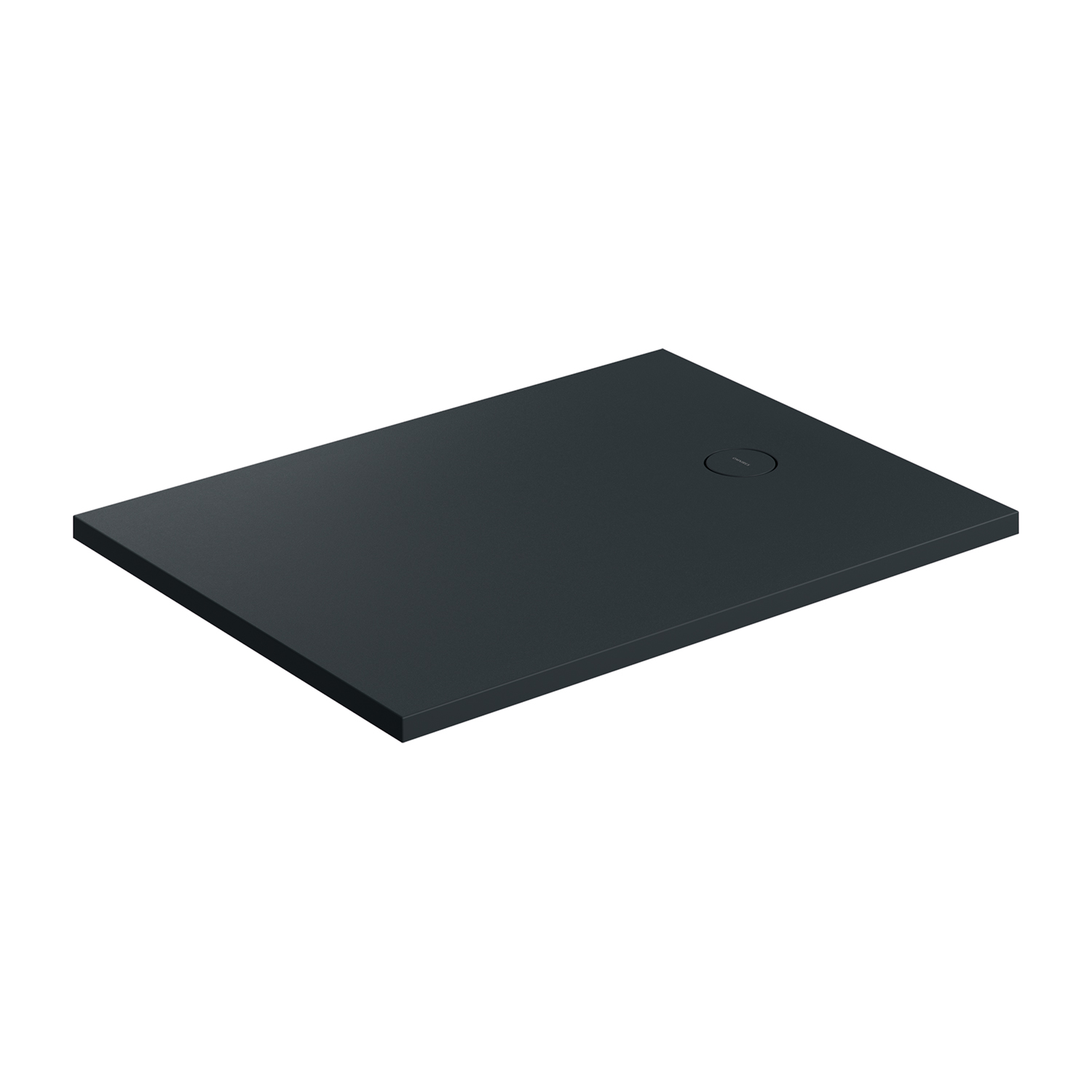 Omnires Aquarock Rechteckige Duschwanne + Abdeckung 120x80 cm schwarz AQUAROCK80-120BLV