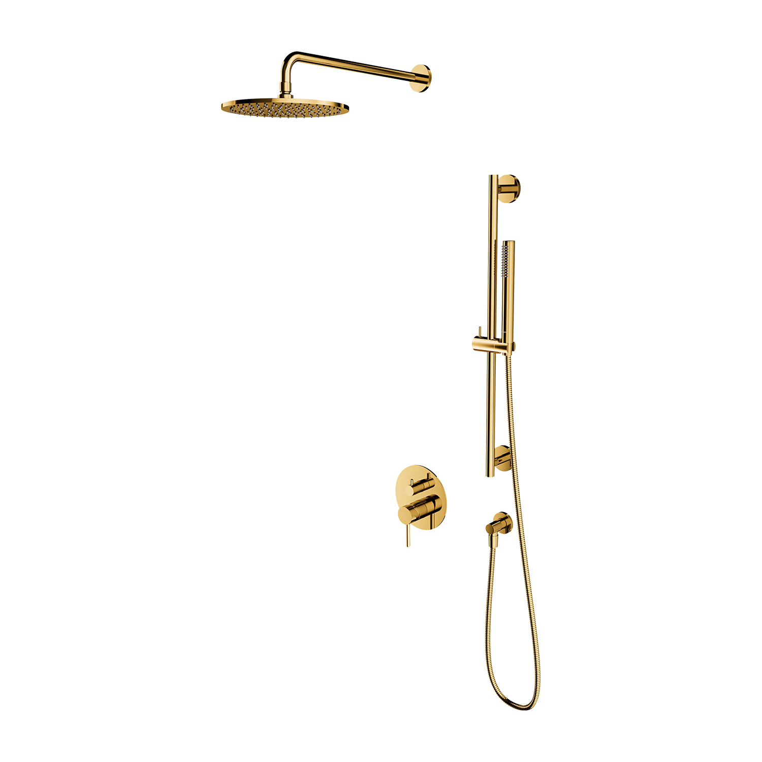 Omnires Y Duschset Unterputz mit Kopfbrause gold SYSY47GL