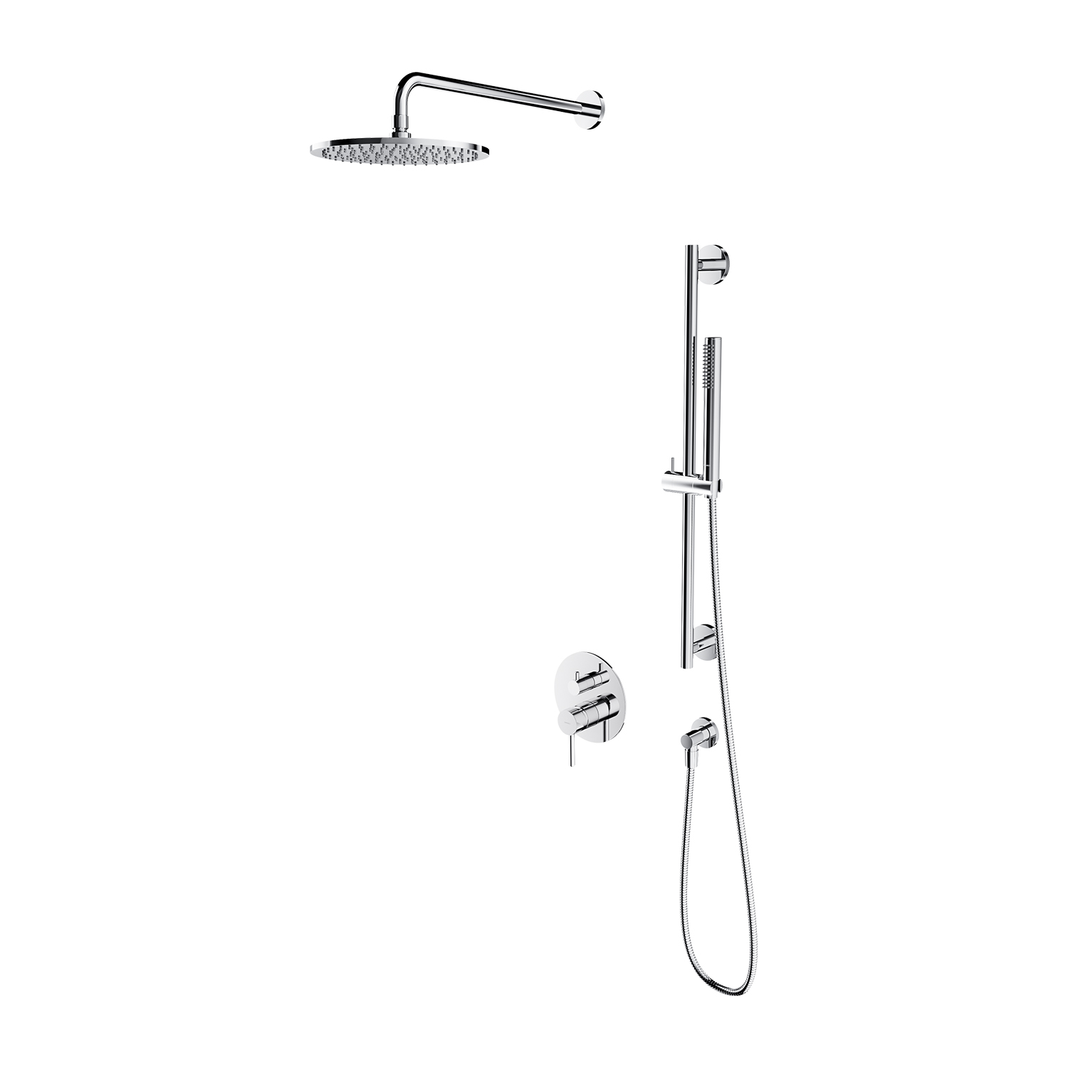 Omnires Y Duschset Unterputz mit Kopfbrause chrom SYSY47CR