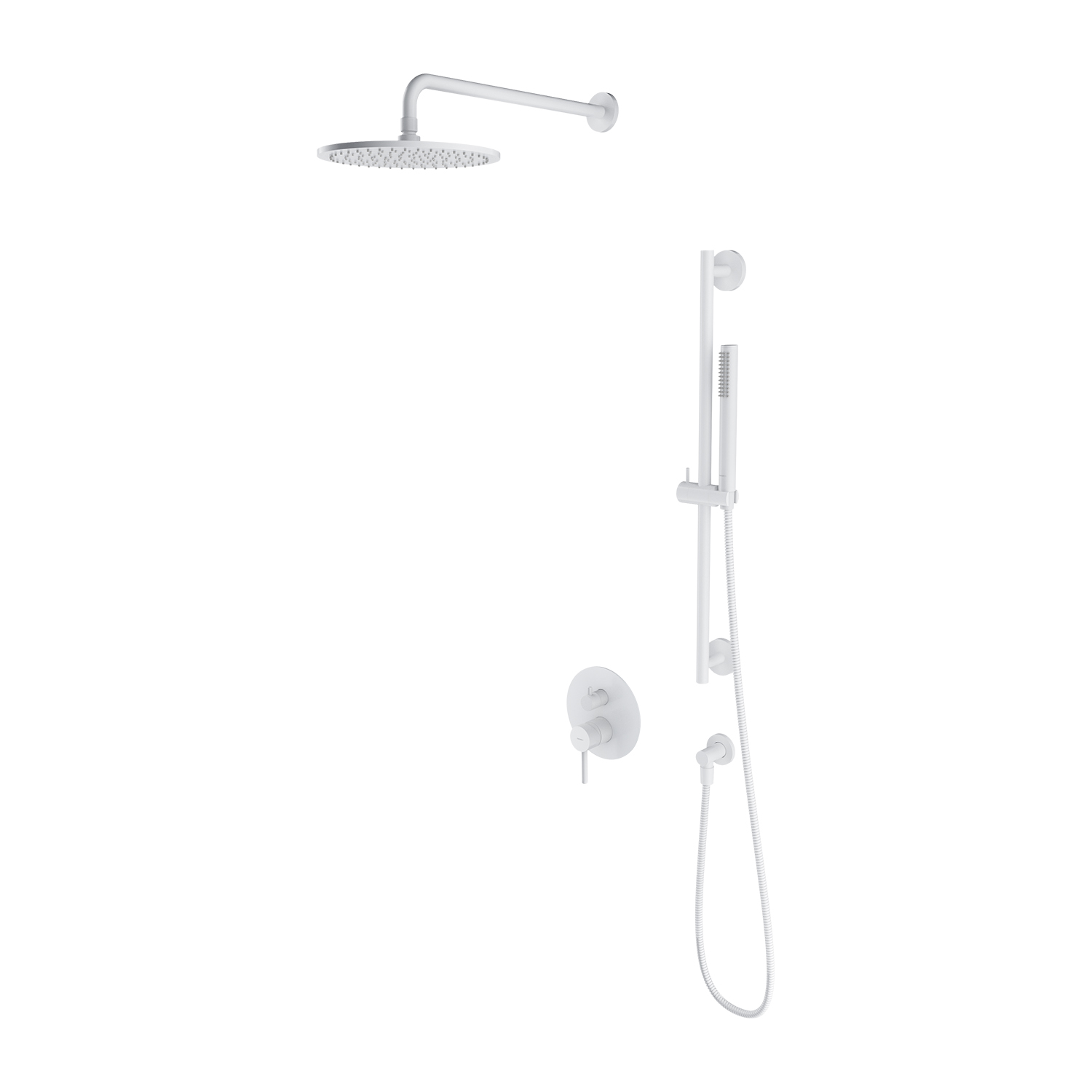 Omnires Y Duschset Unterputz mit Kopfbrause weiß SYSY47WM