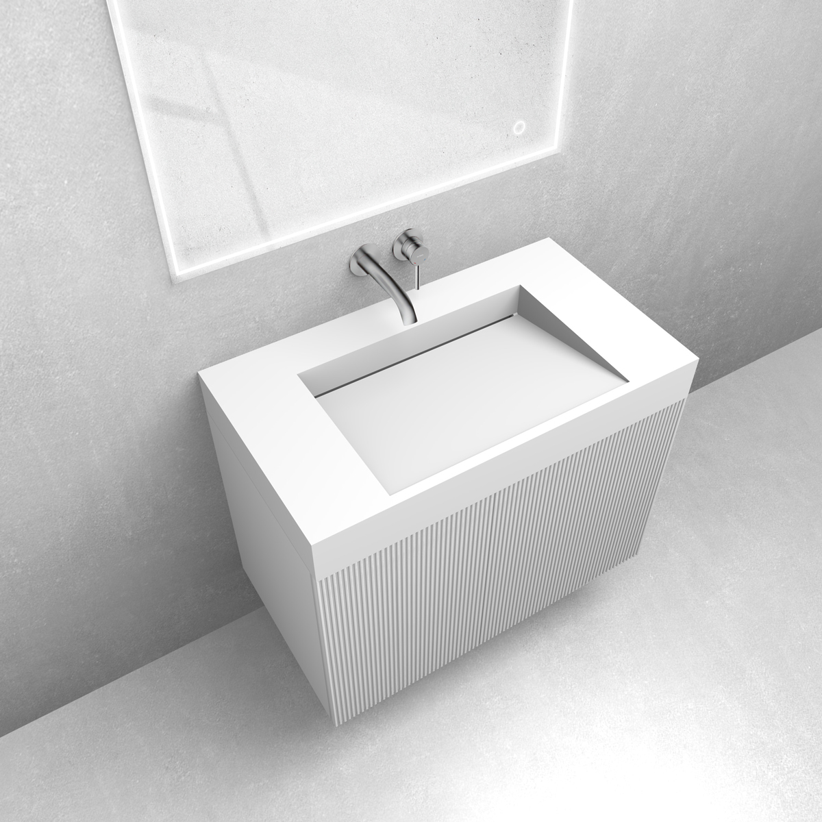 Set Waschbecken Oltens Stila 40001900, Unterschrank Oltens Lun 60028000
