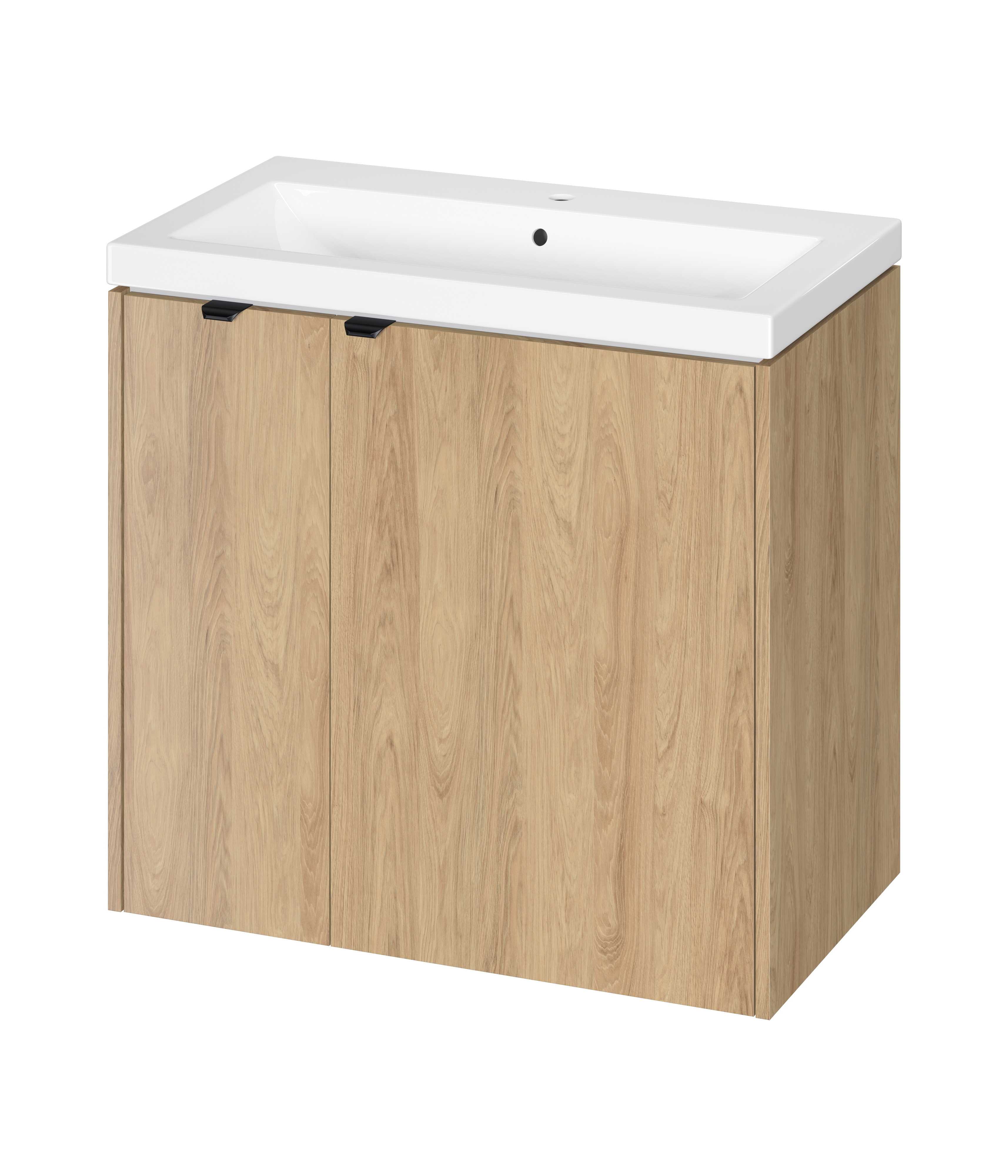 Cersanit Ovida Waschtisch mit Unterschrank 80 cm eiche S4047-006