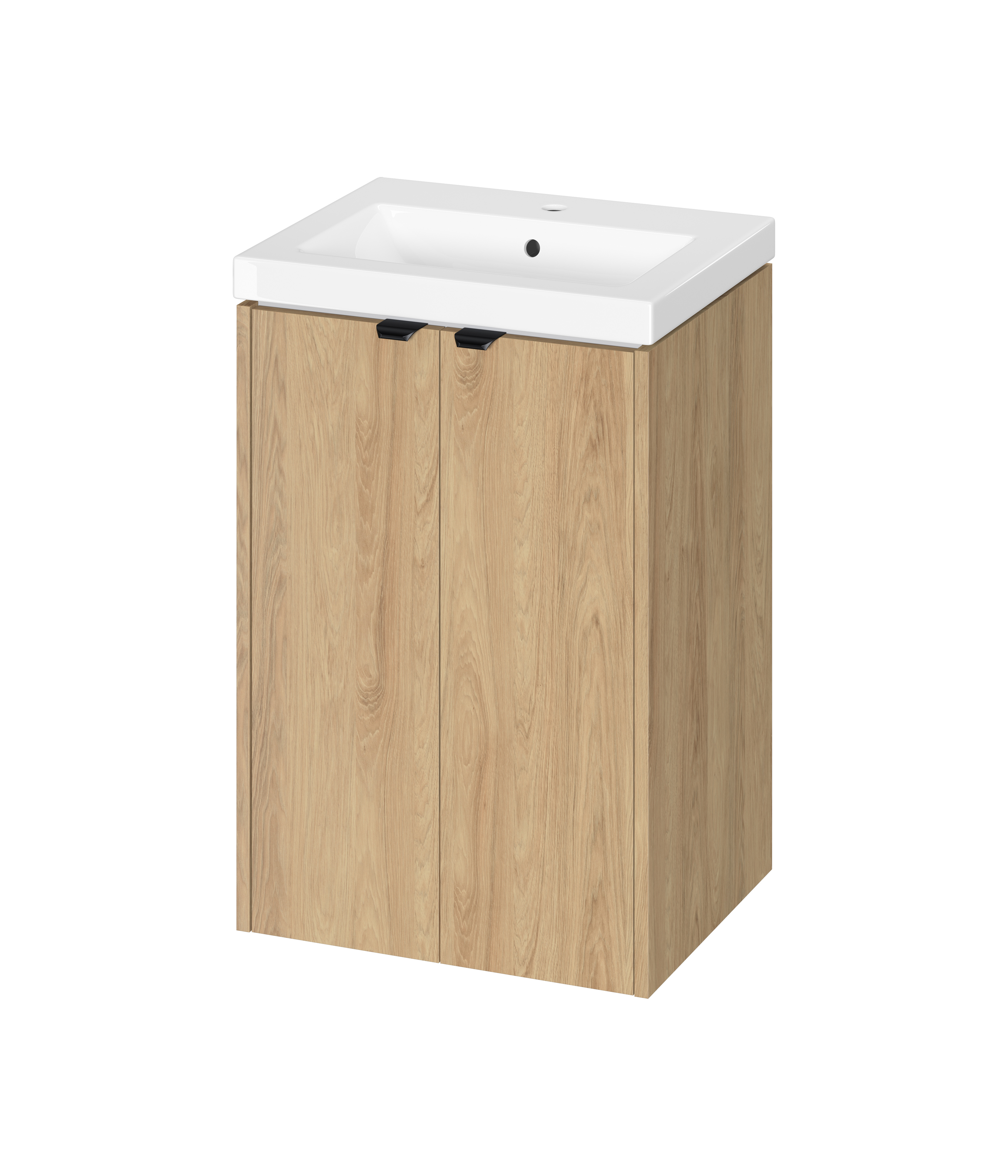 Cersanit Ovida Waschtisch mit Unterschrank 50 cm eiche S4047-004