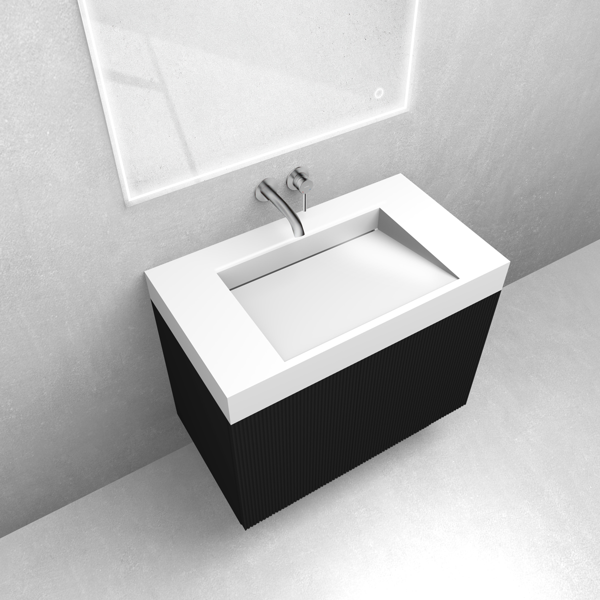 Set Badschrank Oltens Lun Rilla 60028300, Waschbecken Oltens Stila 40001000