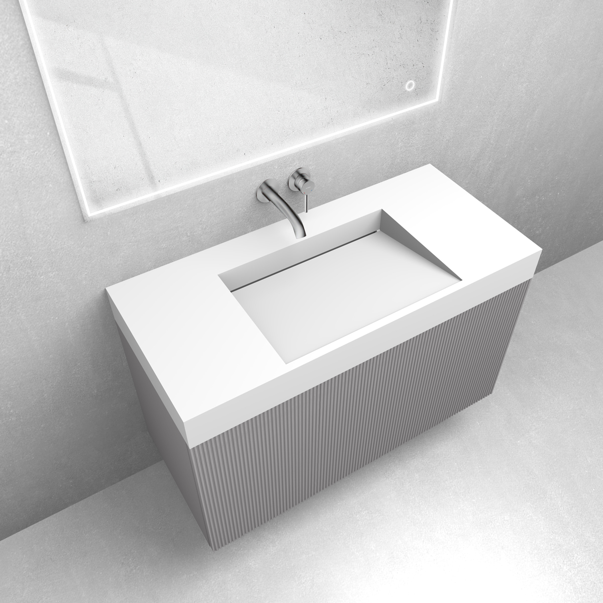 Set Waschbecken Oltens Stila 40003900, Unterschrank Oltens Lun 60029900