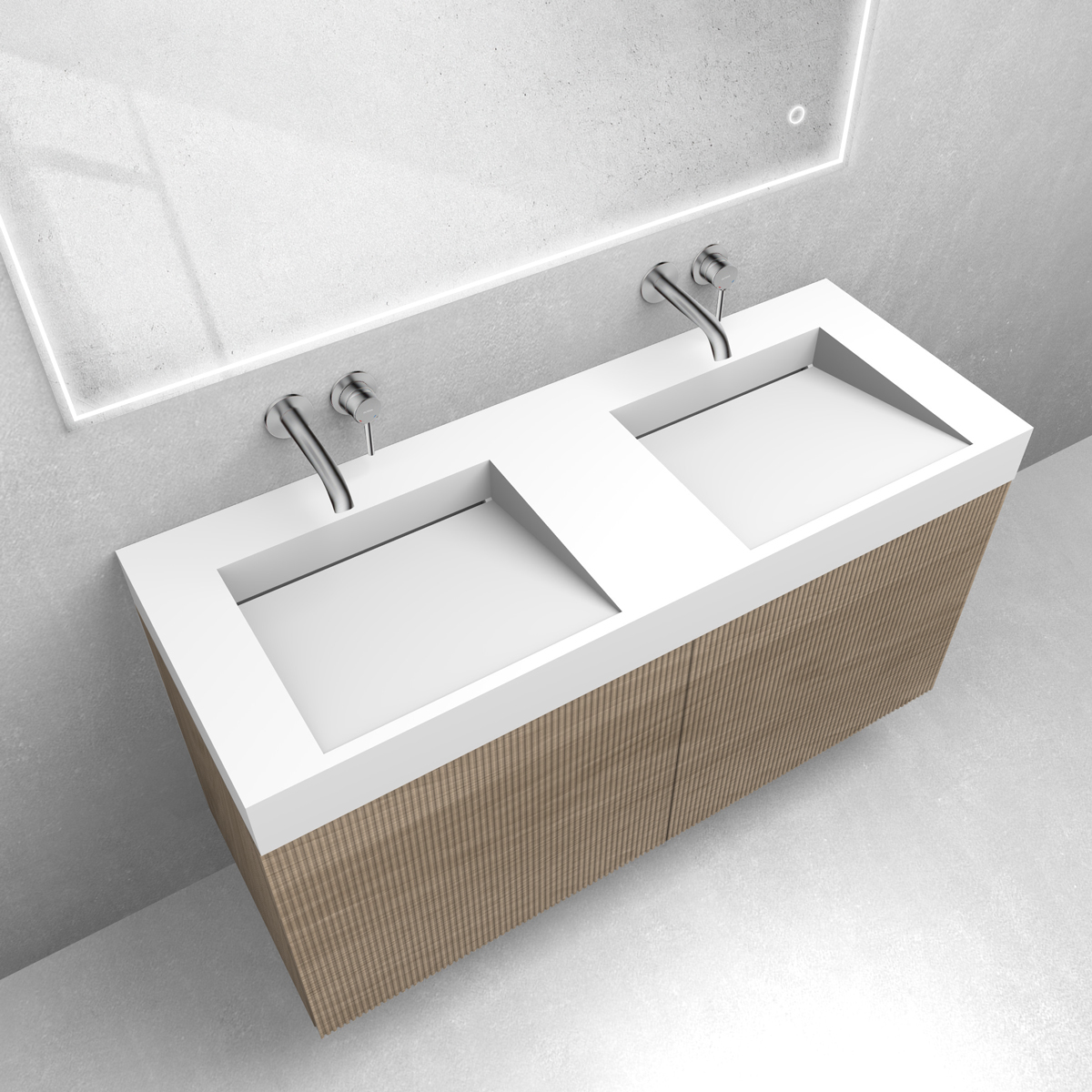 Set Waschbecken Oltens Stila 40004900, Unterschrank Oltens Lun 60030060