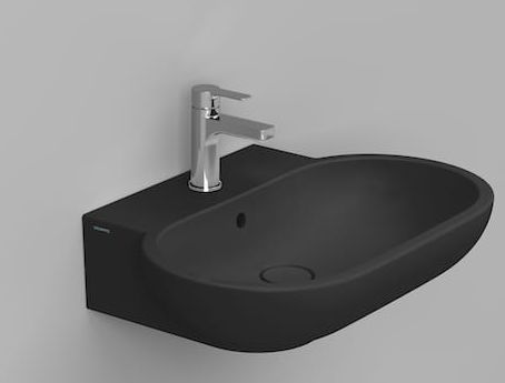 Ceramica Dolomite Mirto Waschbecken 65x46 cm oval Klassisch schwarz D461181