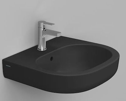 Ceramica Dolomite Mirto Waschbecken 55x48 cm oval Klassisch schwarz D461381