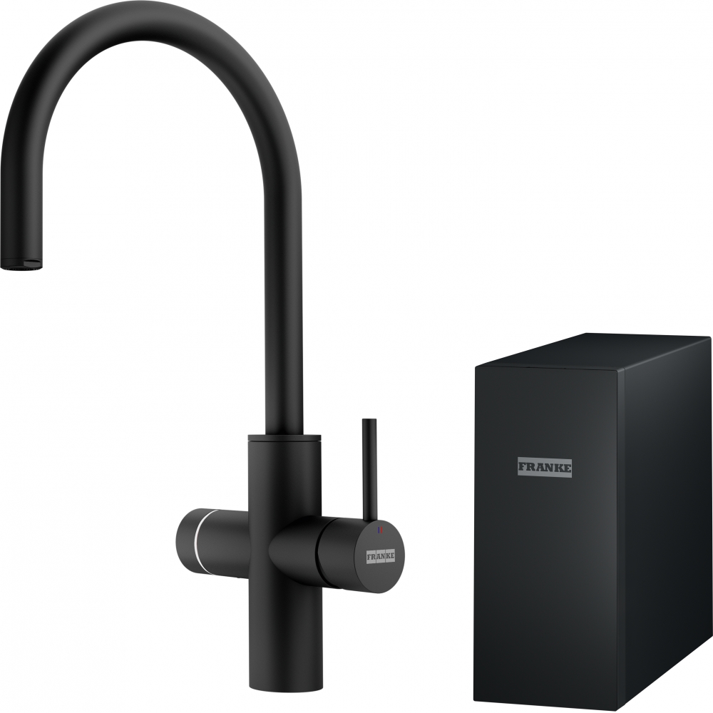 Franke Mythos Water Hub All In One Küchenarmatur mit Filter Stehend schwarz 160.0731.752