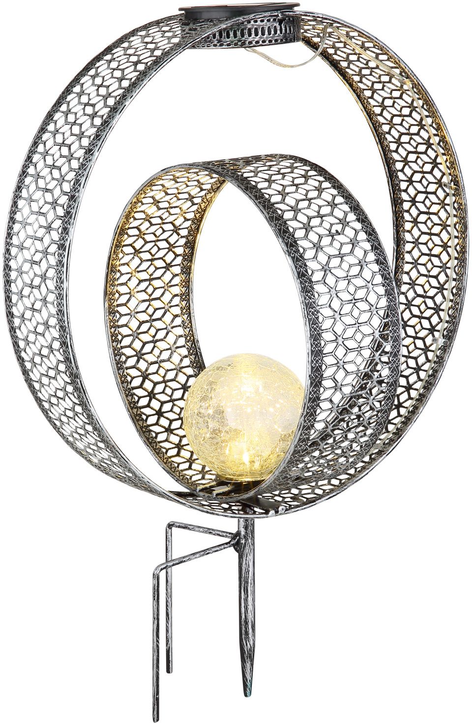 Globo Lighting Solar Solar-Stehleuchte 1x0.06 W silber 33644