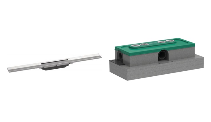 Set Äußeres Element des Abflusses Hansgrohe Raindrain 56043800, Montagesatz Hansgrohe uBox Universal 1000180