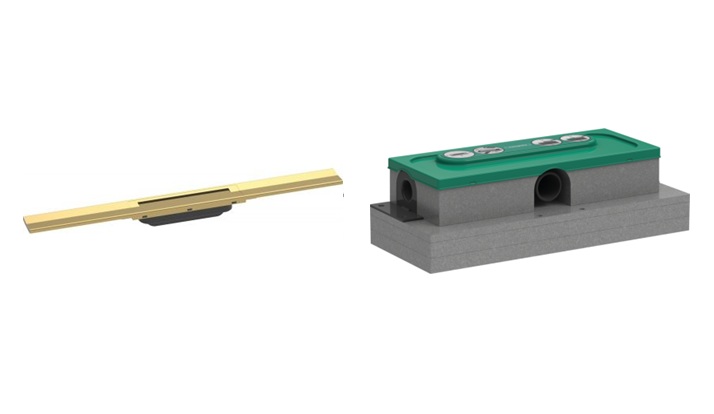 Set Äußeres Element des Abflusses Hansgrohe Raindrain 56043990, Montagesatz Hansgrohe uBox Universal 1000180