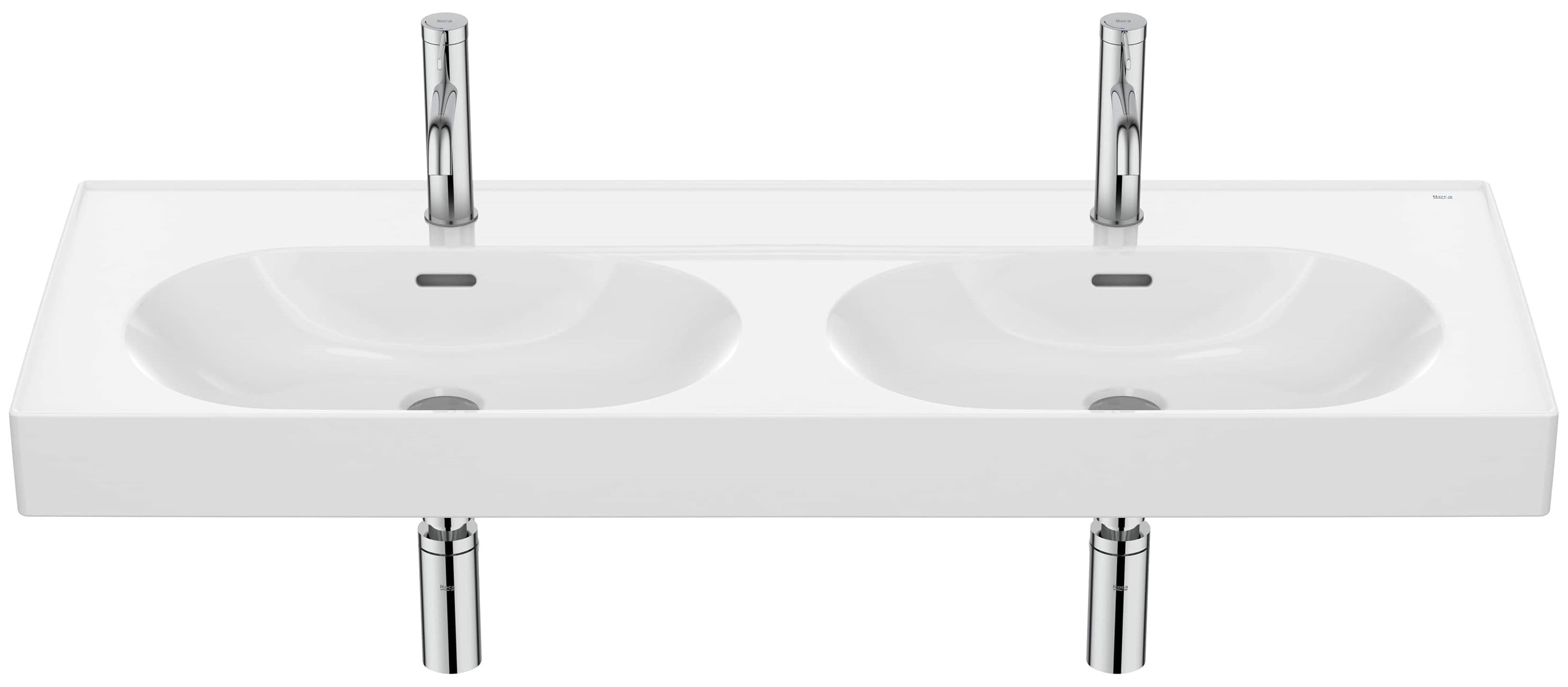 Roca Meridian Waschbecken 120x46 cm rechteckig Klassisch-Möbel weiß glanz A327747S00