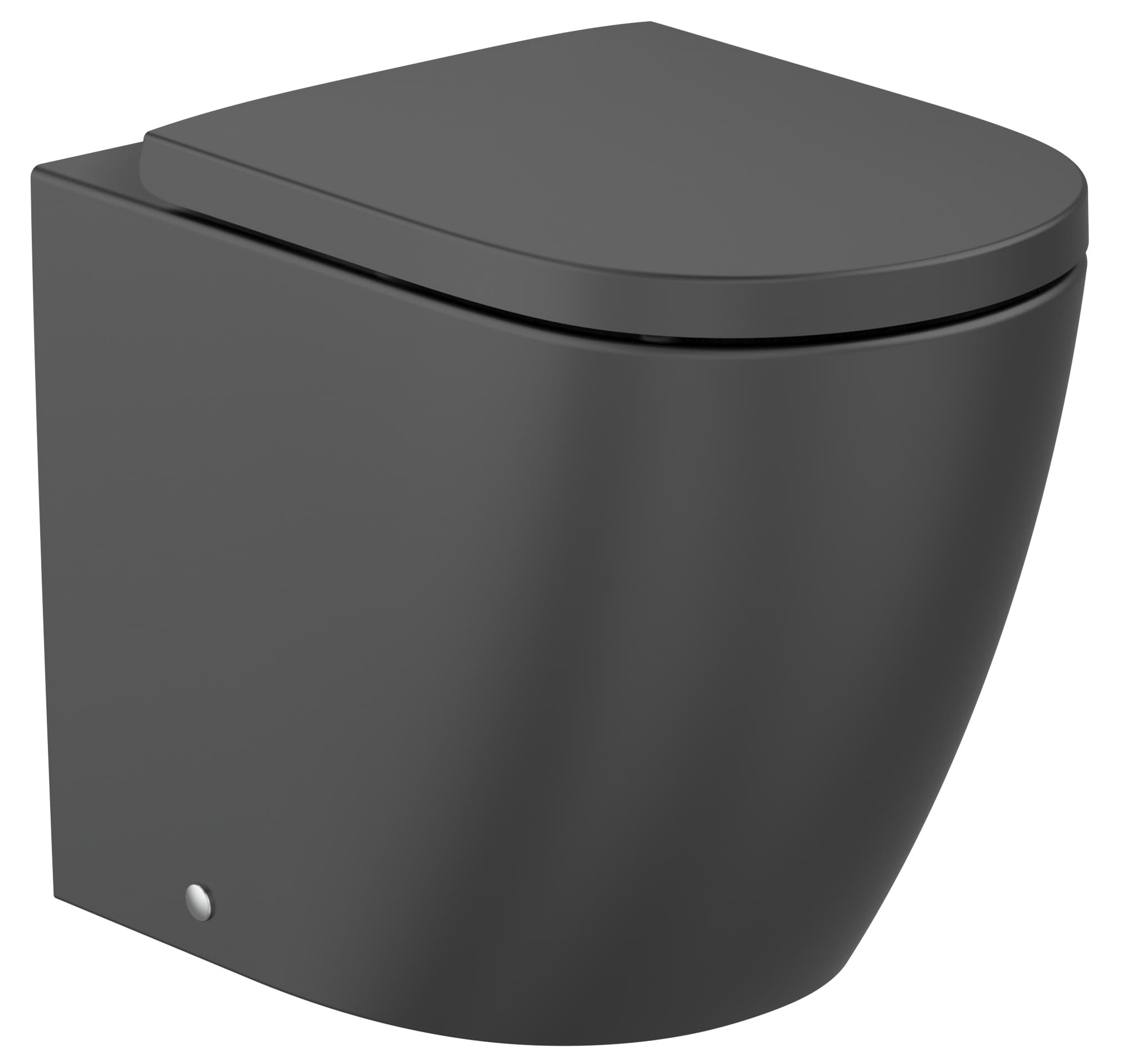 Roca Meridian WC-Becken stehend Spülrandlos mit Wirbelspülung schwarz Matte A347747080