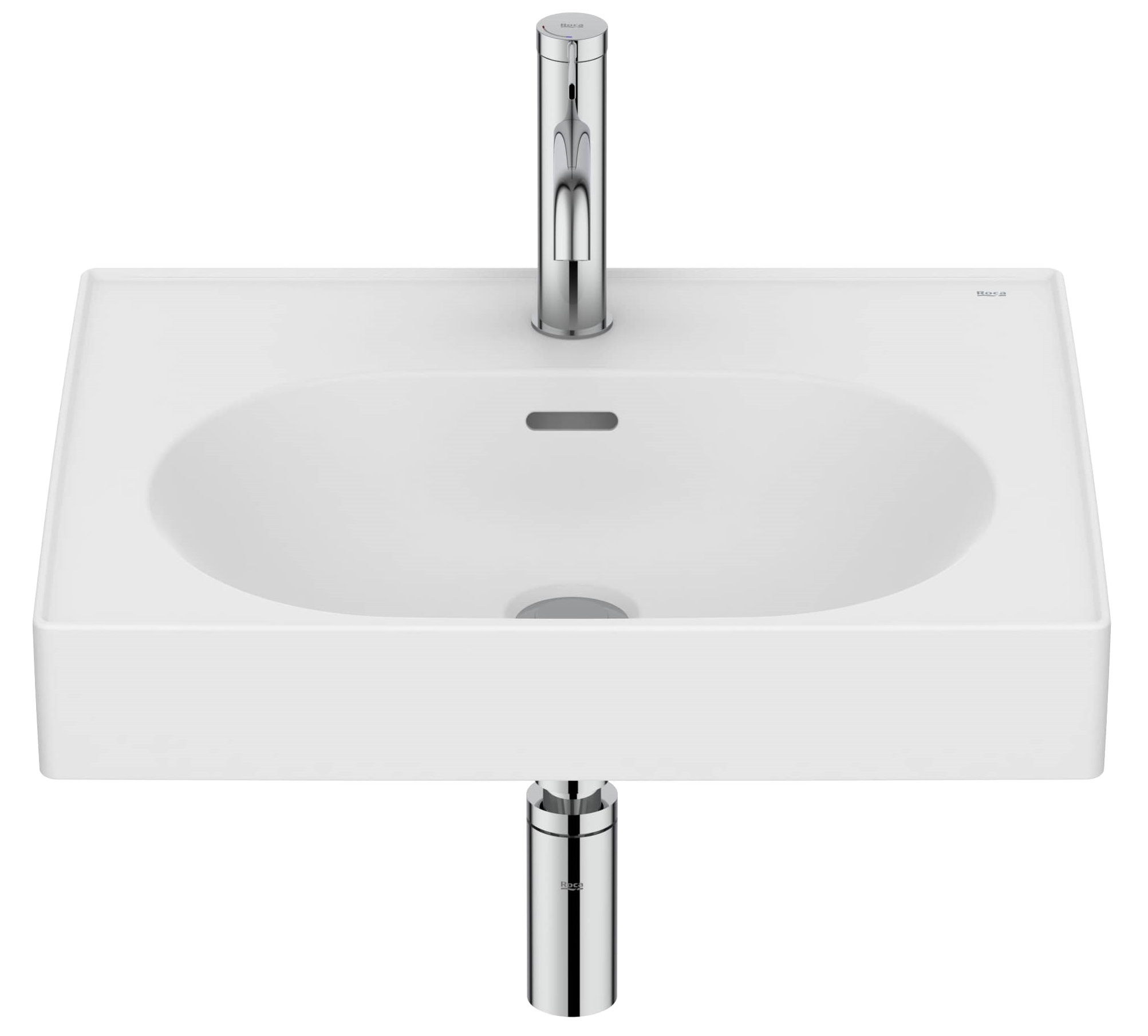 Roca Meridian Waschbecken 55x46 cm rechteckig Klassisch-Möbel weiß matte A327741620