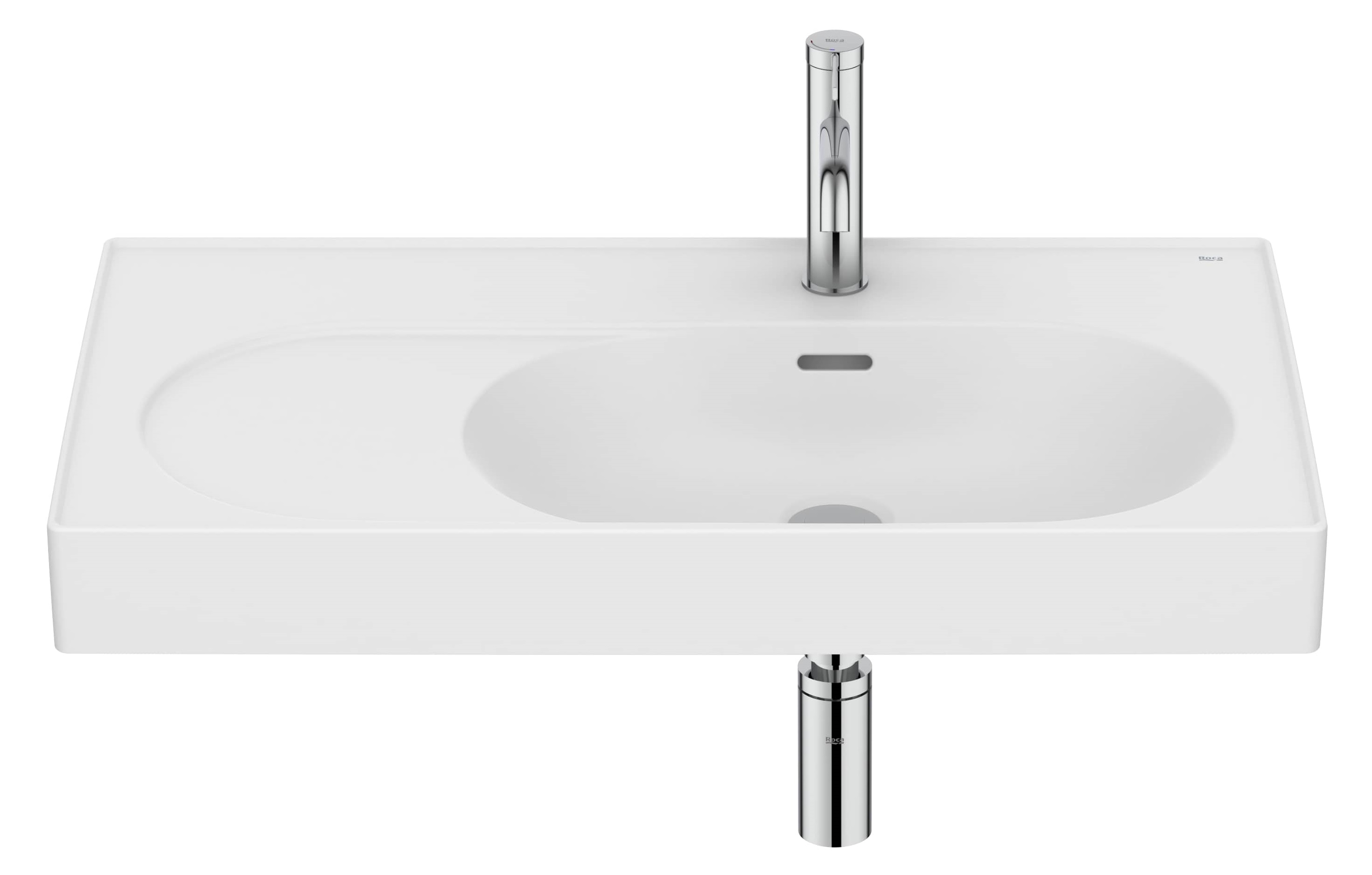 Roca Meridian Waschbecken 80x46 cm rechteckig Klassisch-Möbel weiß matte A327744620