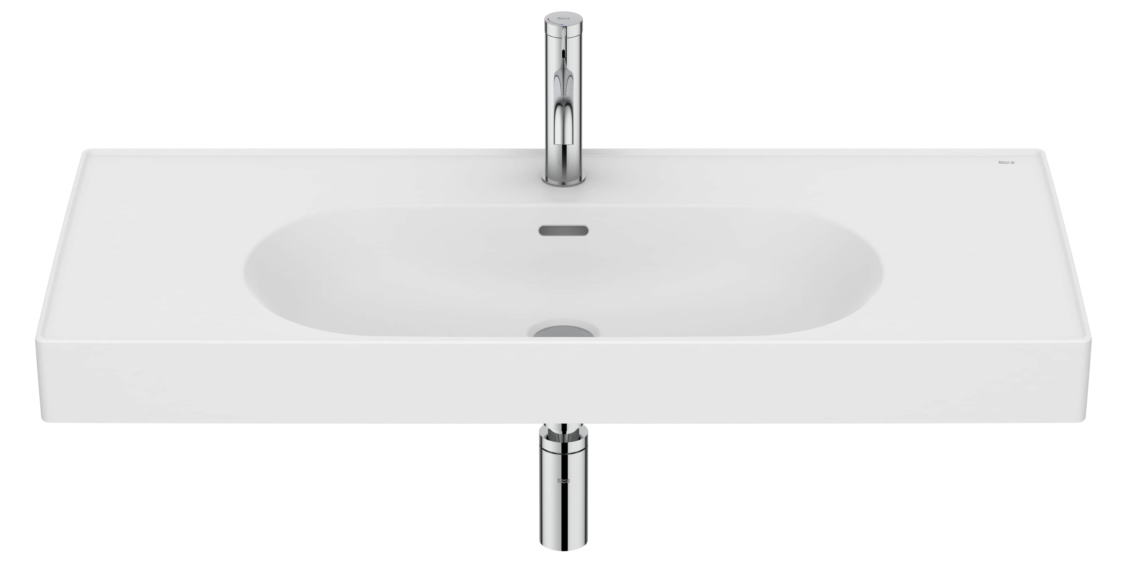 Roca Meridian Waschbecken 100x46 cm rechteckig Klassisch-Möbel weiß matte A327746620