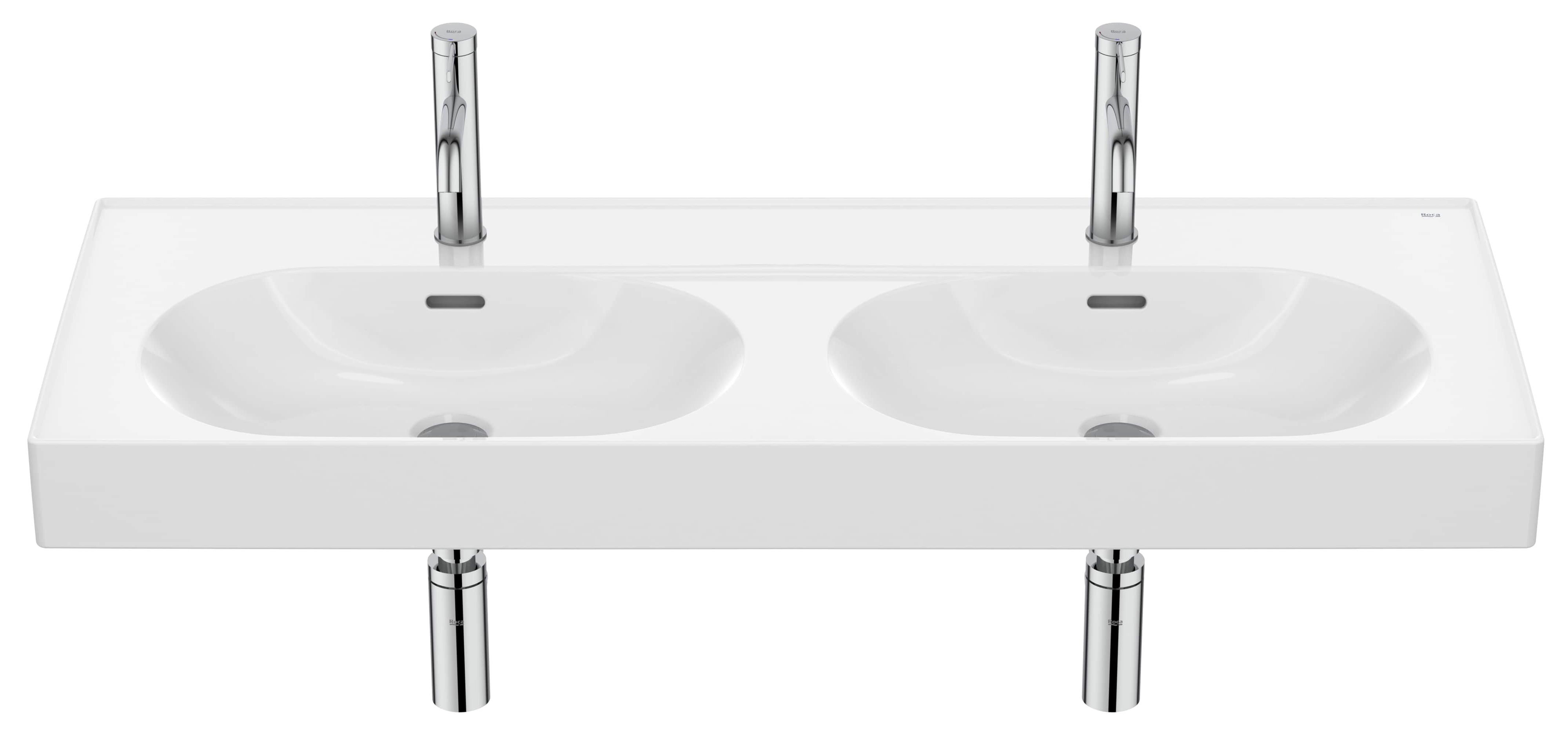 Roca Meridian Waschbecken 120x46 cm oval Klassisch-Möbel weiß glanz A327747000