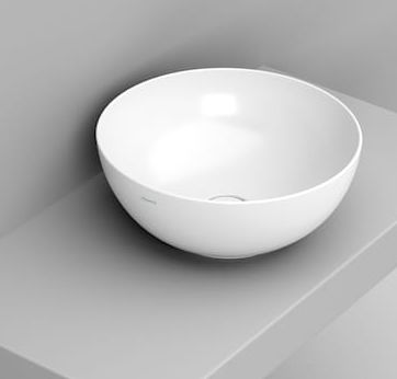 Ceramica Dolomite Noemi Waschbecken 44x44 cm rund Aufsatzwaschbecken weiß glanz D310601