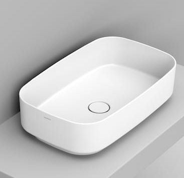 Ceramica Dolomite Noemi Waschbecken 62x38 cm rechteckig Aufsatzwaschbecken weiß glanz D311001