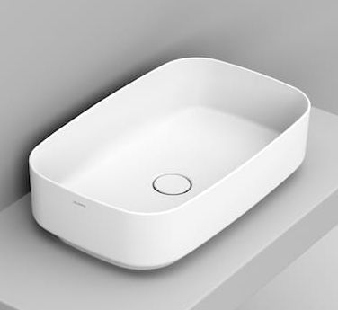 Ceramica Dolomite Noemi Waschbecken 62x38 cm rechteckig Aufsatzwaschbecken weiß matte D311041