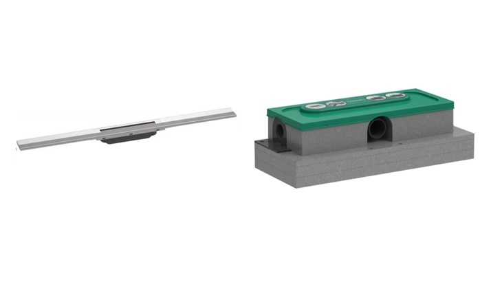 Set Äußeres Element des Abflusses Hansgrohe Raindrain 56044800, Montagesatz Hansgrohe uBox Universal 1000180