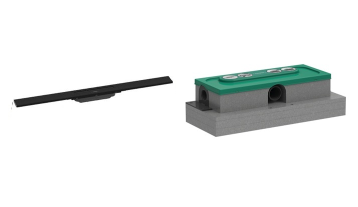 Set Äußeres Element des Abflusses Hansgrohe Raindrain 56044670, Montagesatz Hansgrohe uBox Universal 1000180