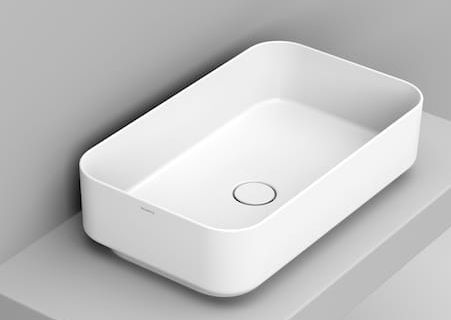 Ceramica Dolomite Noemi Waschbecken 64x38.5 cm rechteckig Aufsatzwaschbecken weiß matte D311201